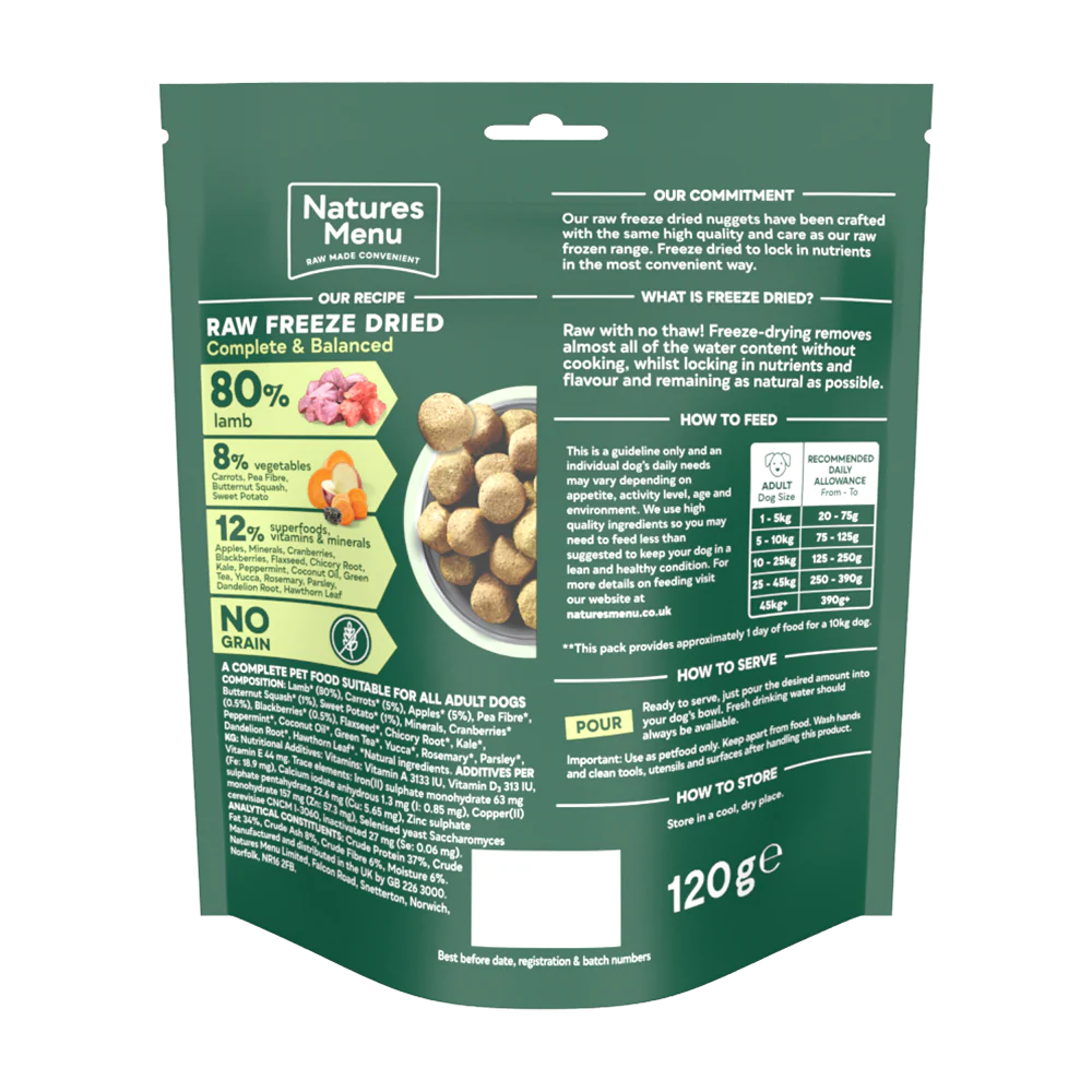 Natures Menu Complete and Balanced Adult Lamb Dry Dog Food - Image 2