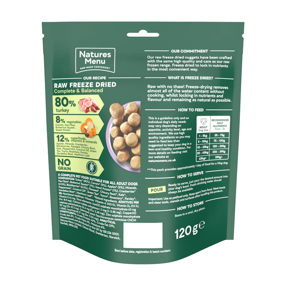 Natures Menu Complete and Balanced Adult Turkey Dry Dog Food - Image 2