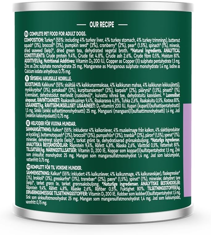 Natures Menu Country Hunter Farm Reared Turkey Wet Dog Food Cans - Image 3