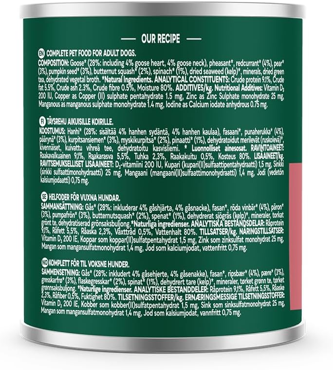 Natures Menu Country Hunter Pheasant & Goose Wet Dog Food Cans - Image 3