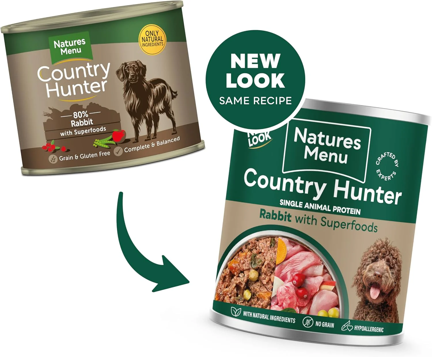Natures Menu Country Hunter Rabbit & Cranberry Wet Dog Food Cans - Image 3