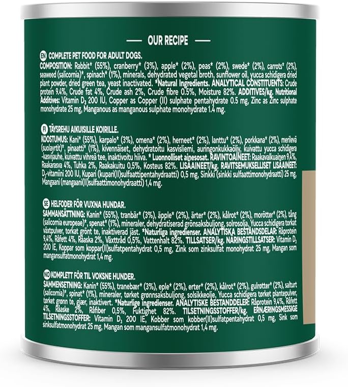 Natures Menu Country Hunter Rabbit & Cranberry Wet Dog Food Cans - Image 4