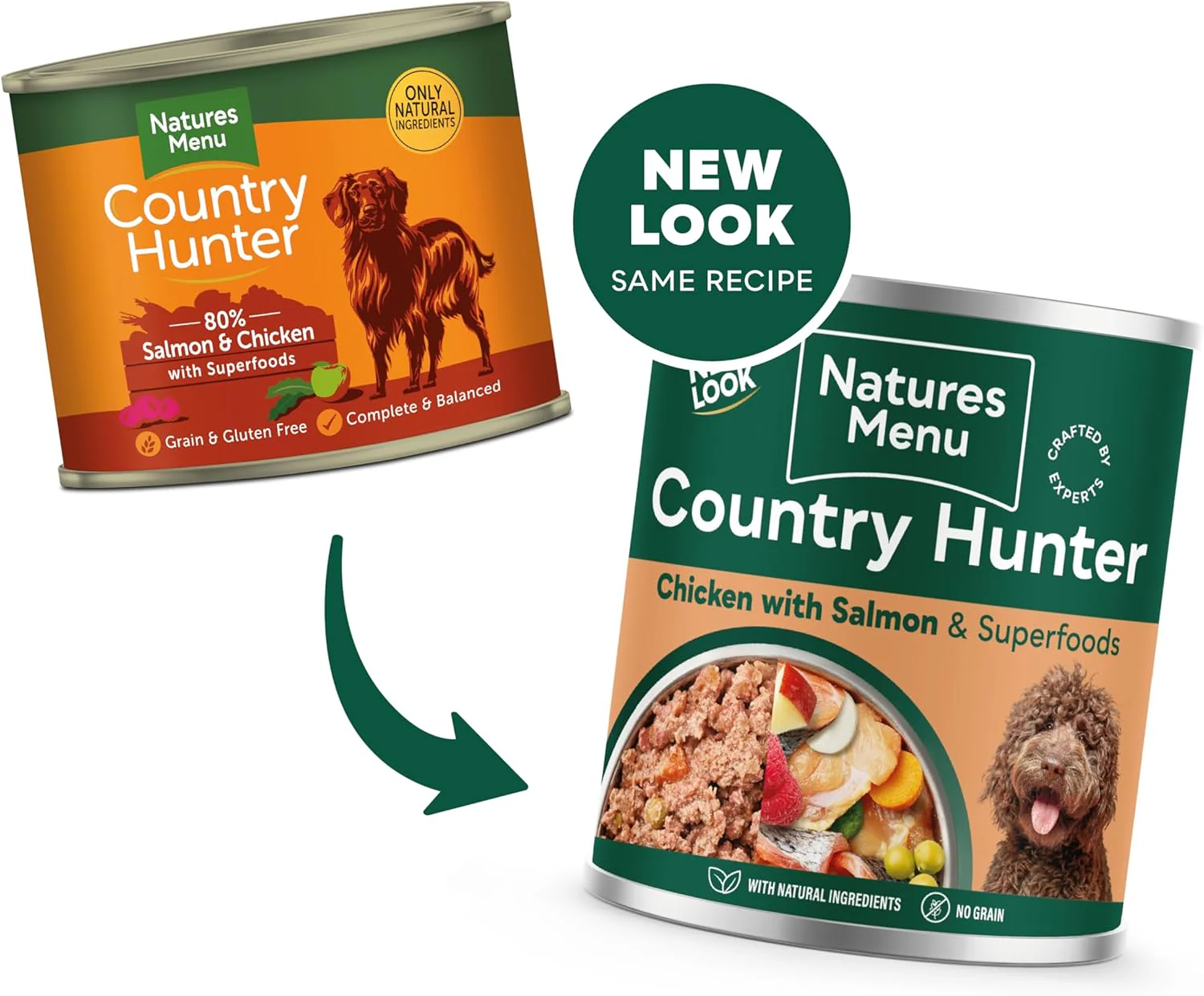 Natures Menu Country Hunter Salmon & Chicken Wet Dog Food Cans - Image 4