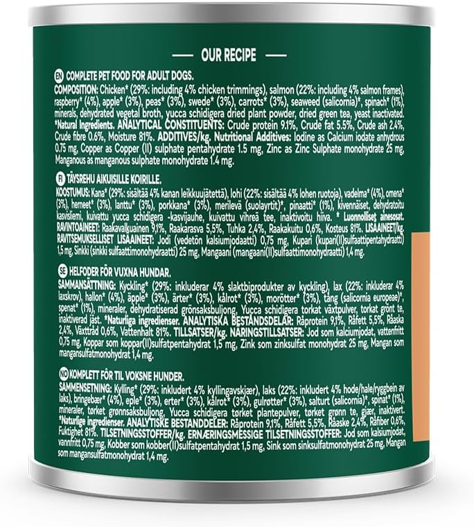 Natures Menu Country Hunter Salmon & Chicken Wet Dog Food Cans - Image 5