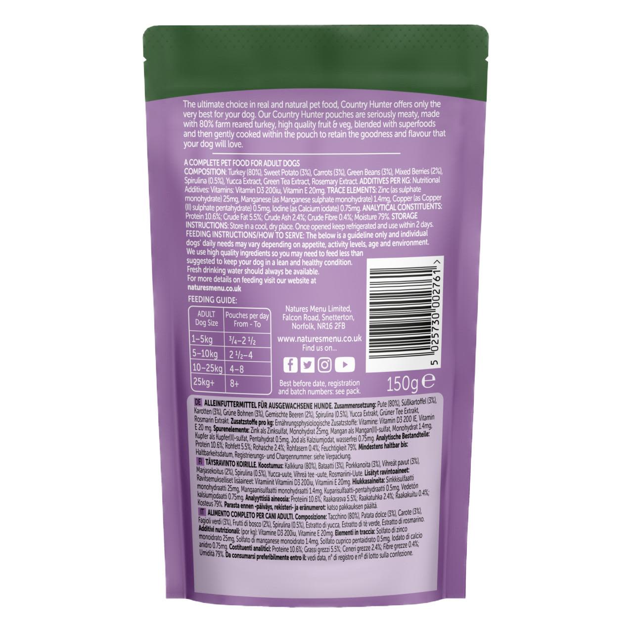 Natures Menu Country Hunter Turkey Wet Dog Food Pouches - Image 3