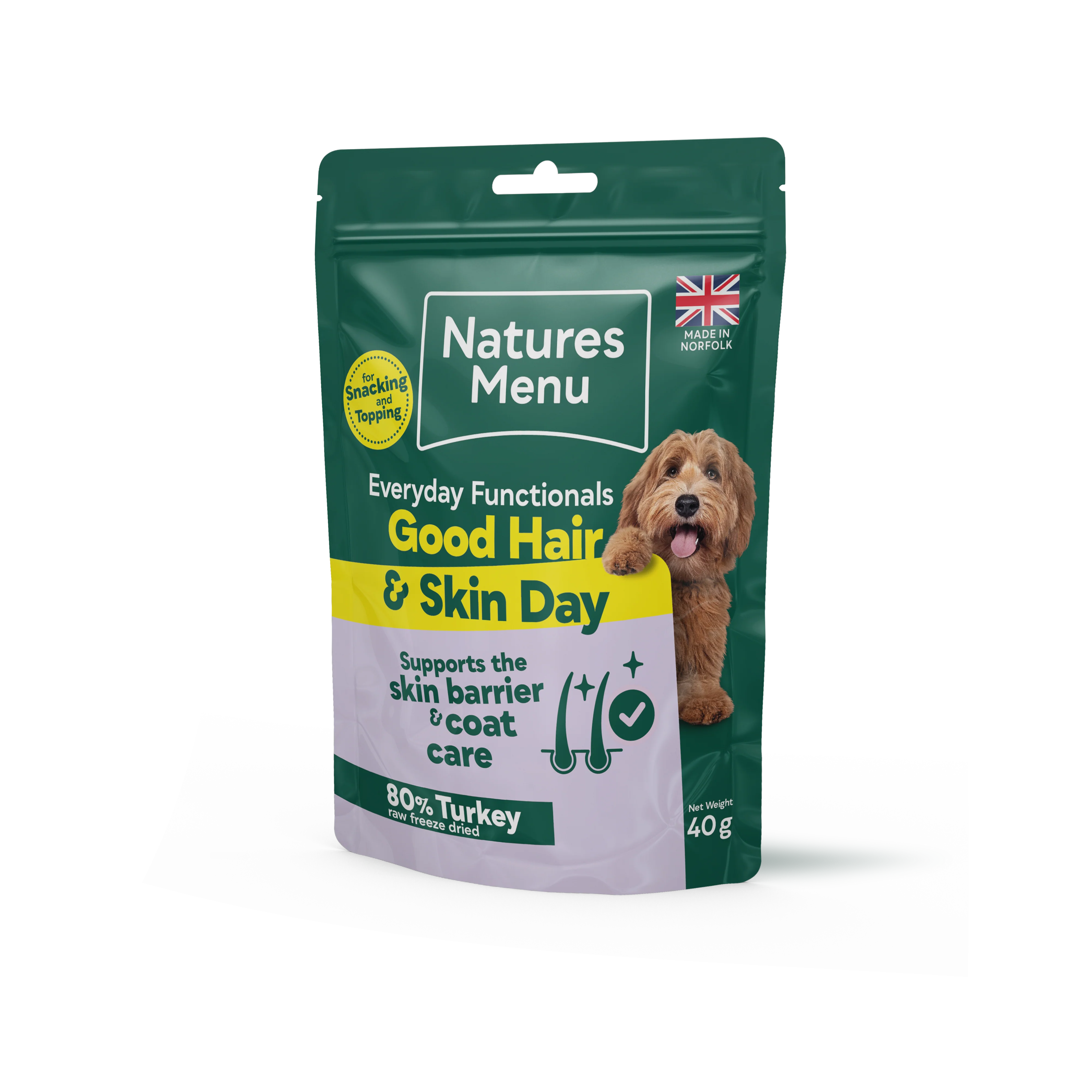 Natures Menu Freeze Dried Everyday Functionals Skin & Coat Dog Treat - Turkey - Image 2