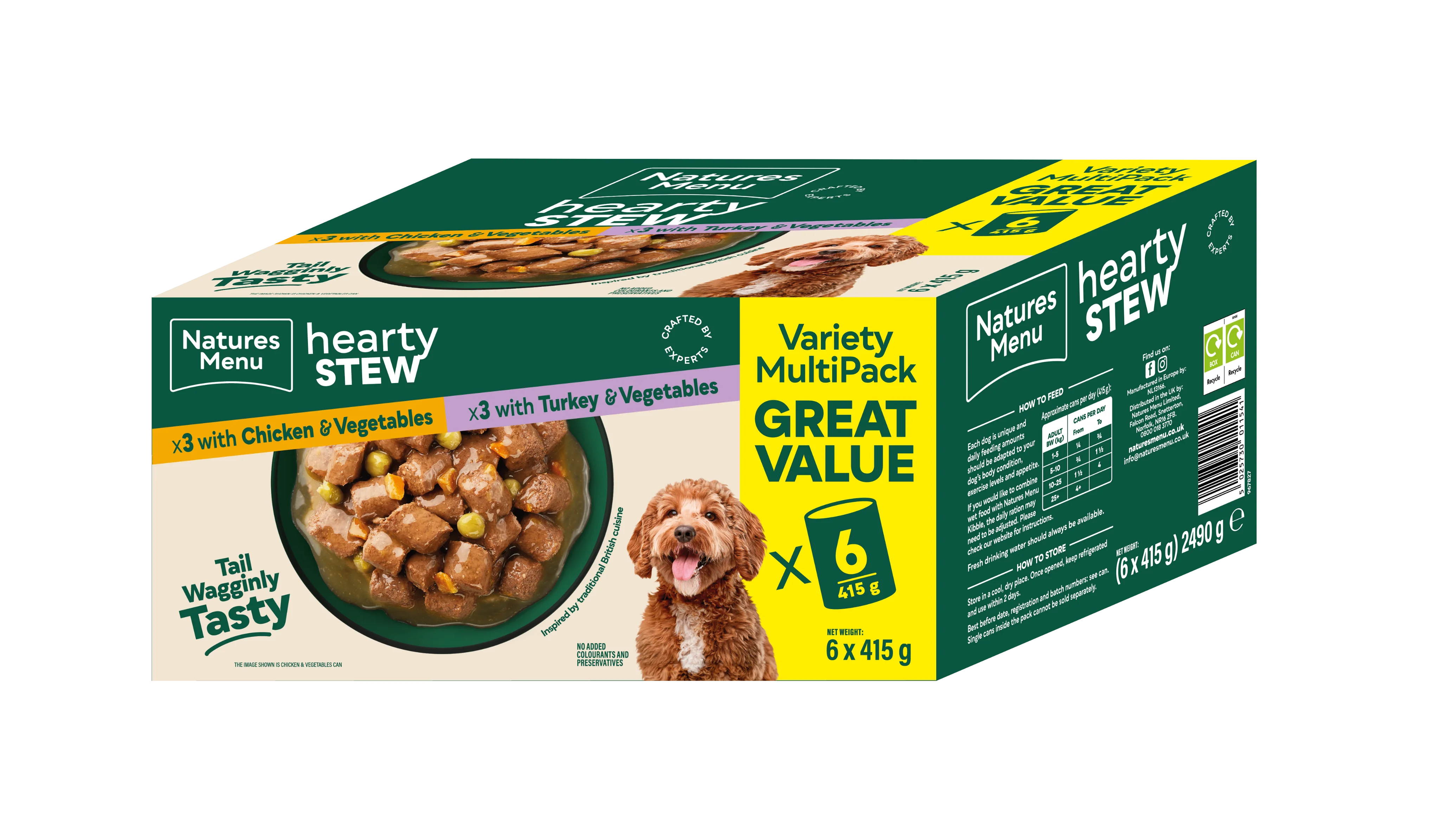 Natures Menu Hearty Stew Multipack Wet Dog Food Cans - Chicken & Turkey - Image 2