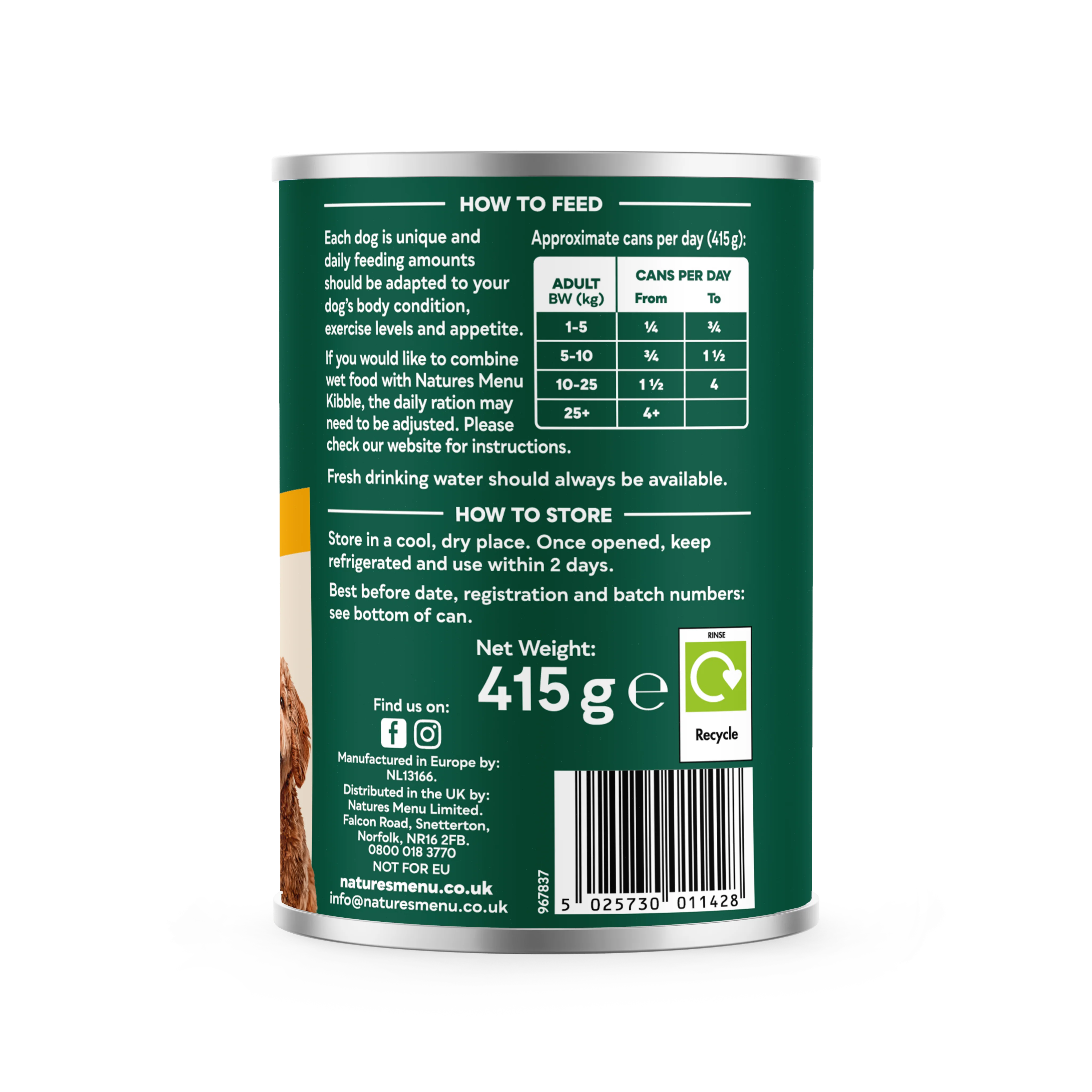 Natures Menu Hearty Stew Wet Dog Food Cans - Chicken & Vegetables - Image 2