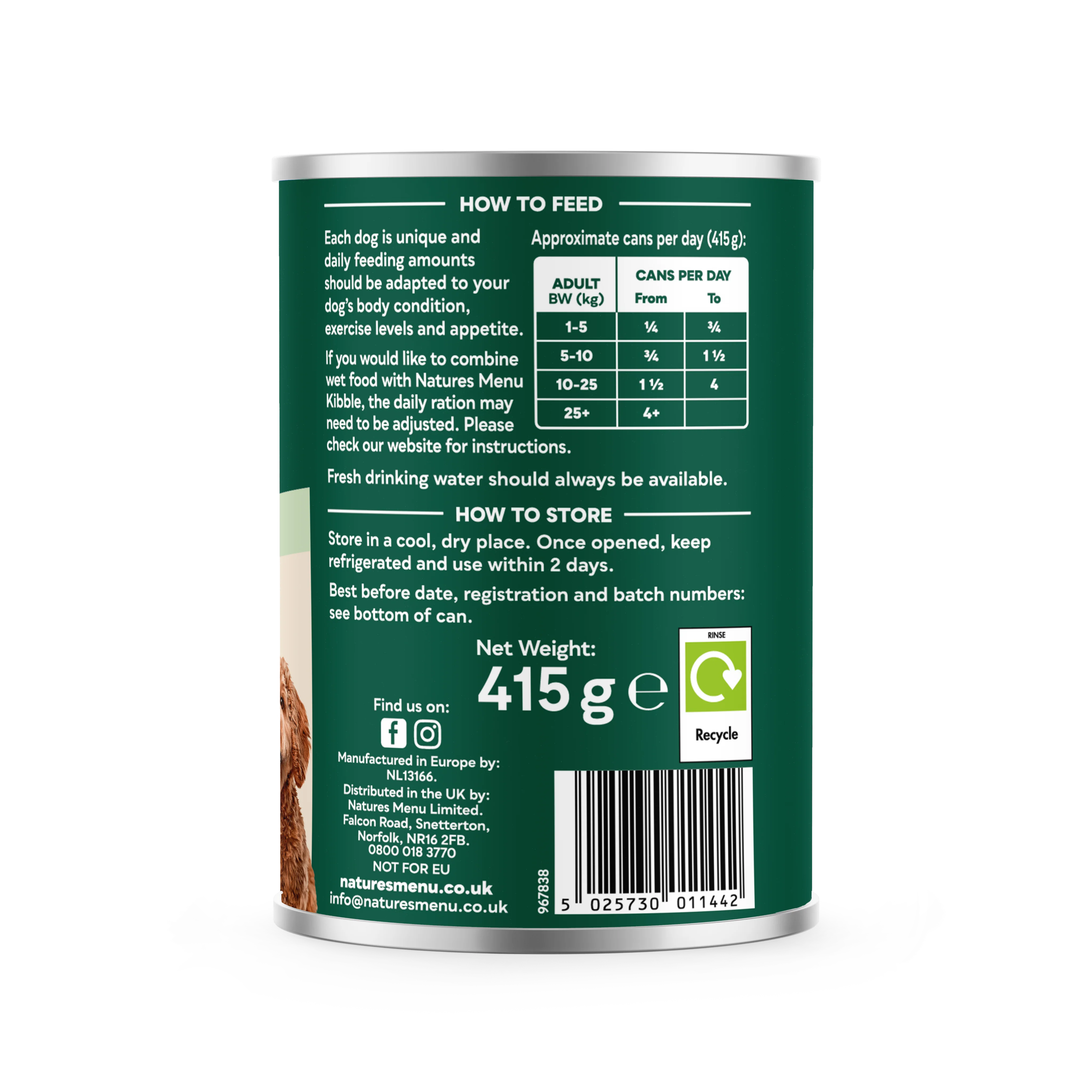 Natures Menu Hearty Stew Wet Dog Food Cans - Lamb & Vegetables - Image 2