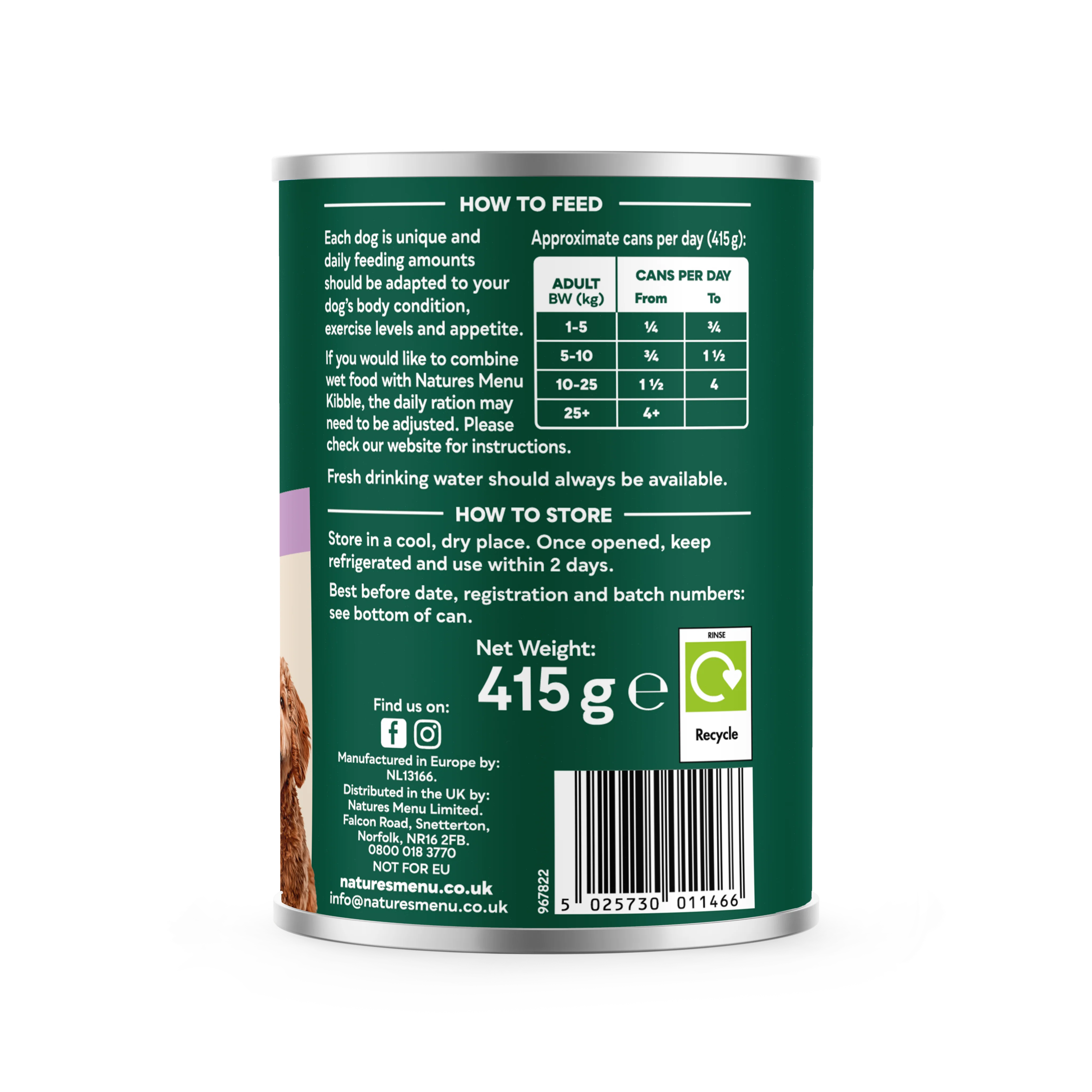 Natures Menu Hearty Stew Wet Dog Food Cans - Turkey & Vegetables - Image 2