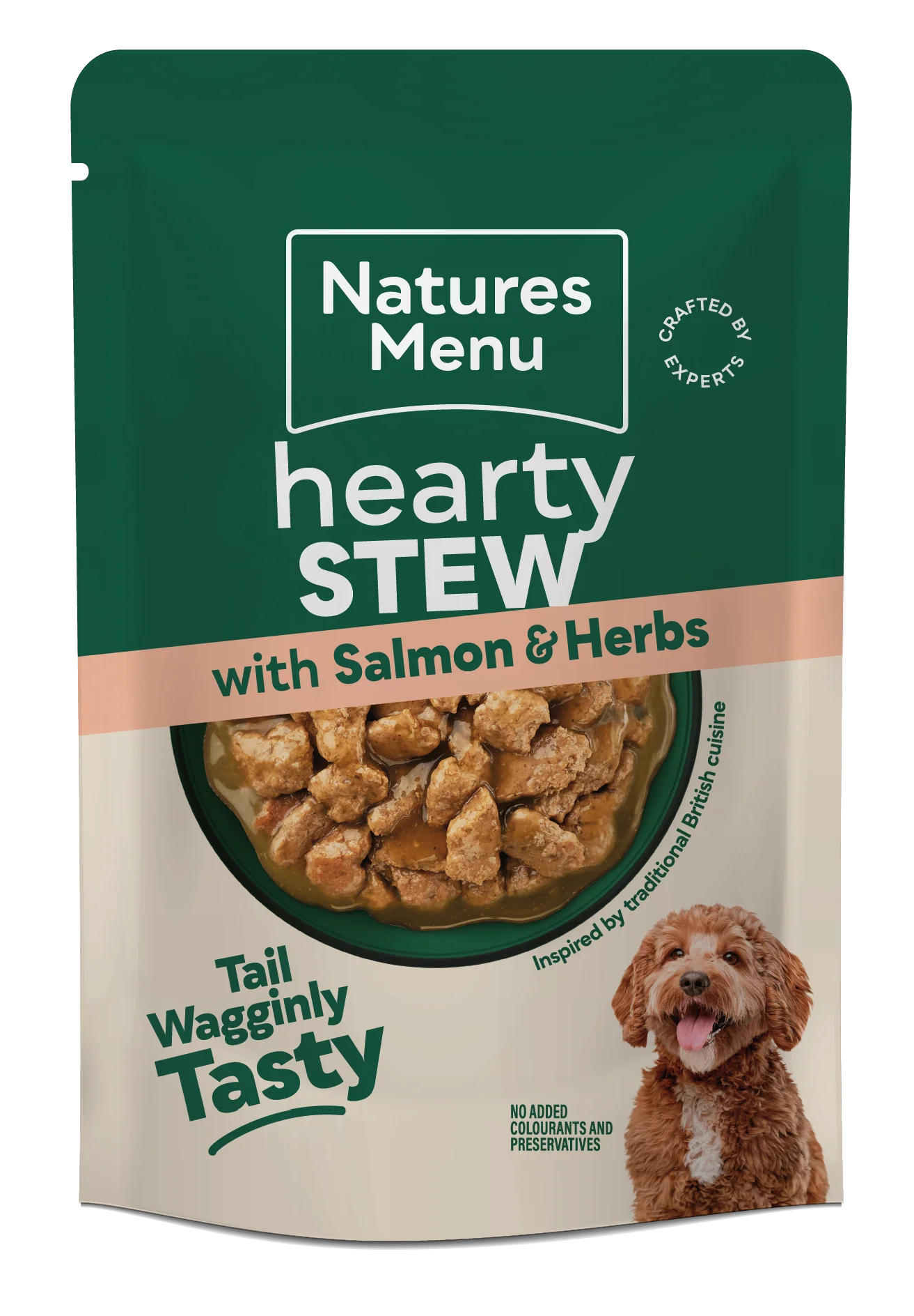 Natures Menu Hearty Stew Wet Dog Food Pouch - Salmon & Herbs - Image 3