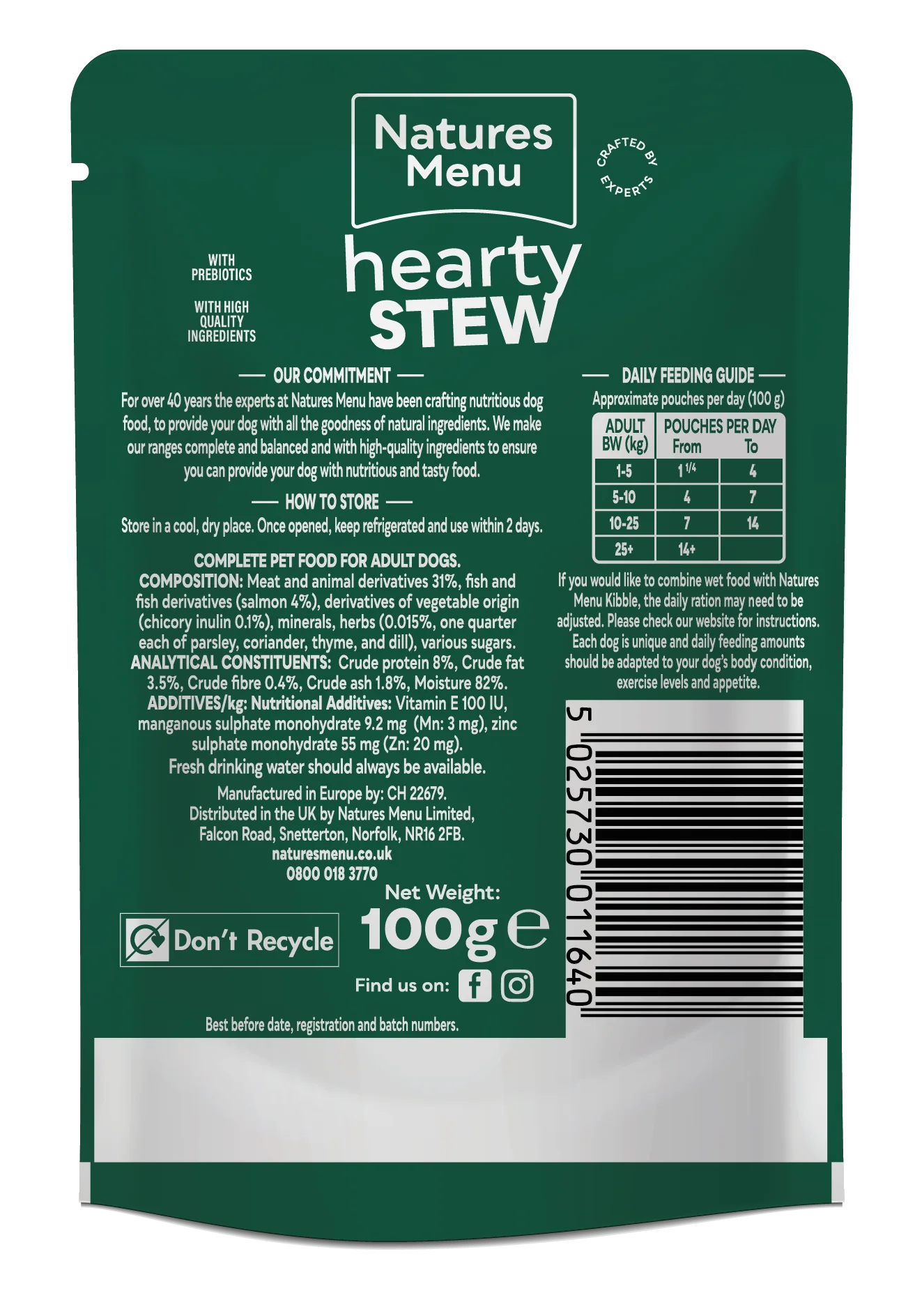 Natures Menu Hearty Stew Wet Dog Food Pouch - Salmon & Herbs - Image 4