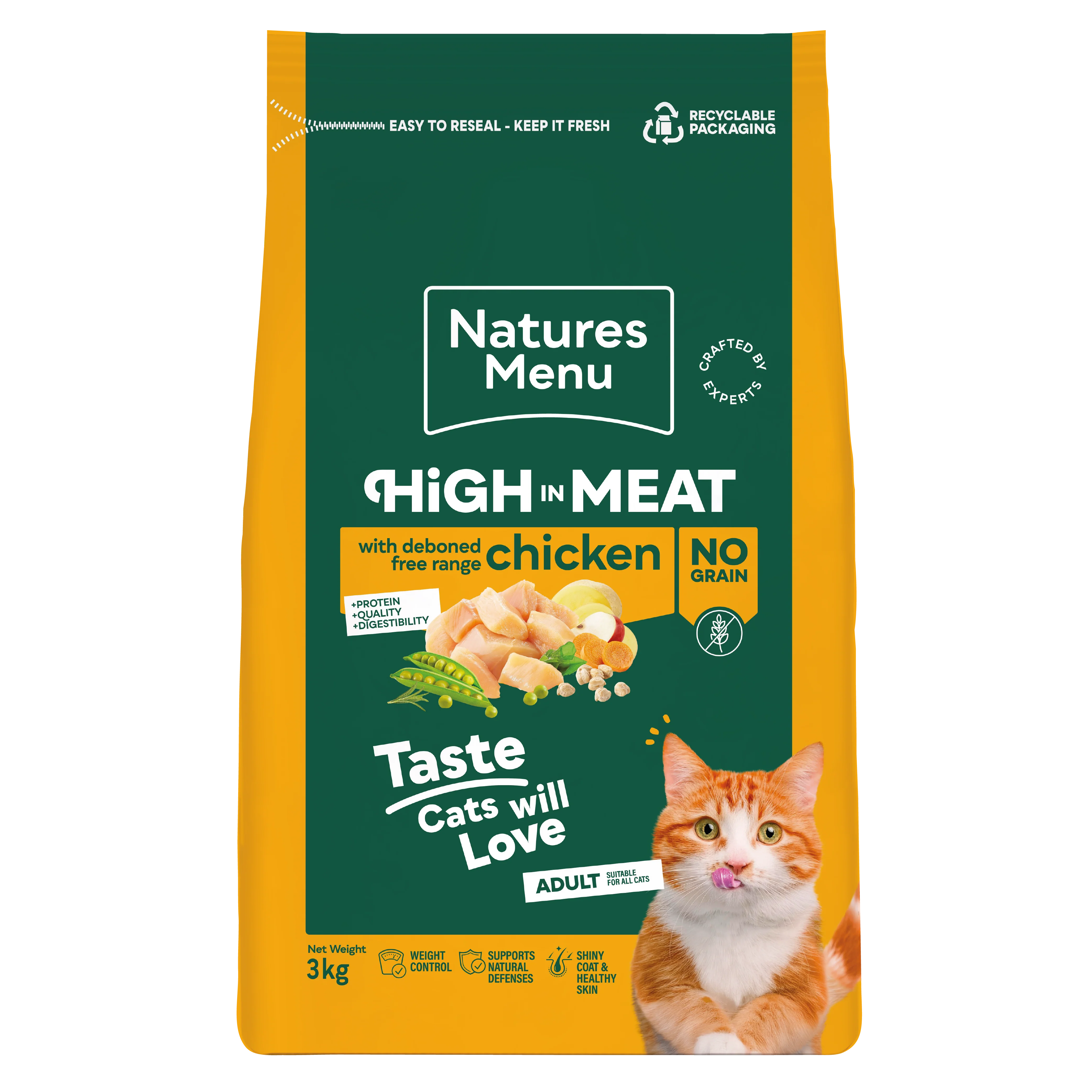 Natures Menu High in Meat with Chicken Adult Dry Cat Food - Image 2