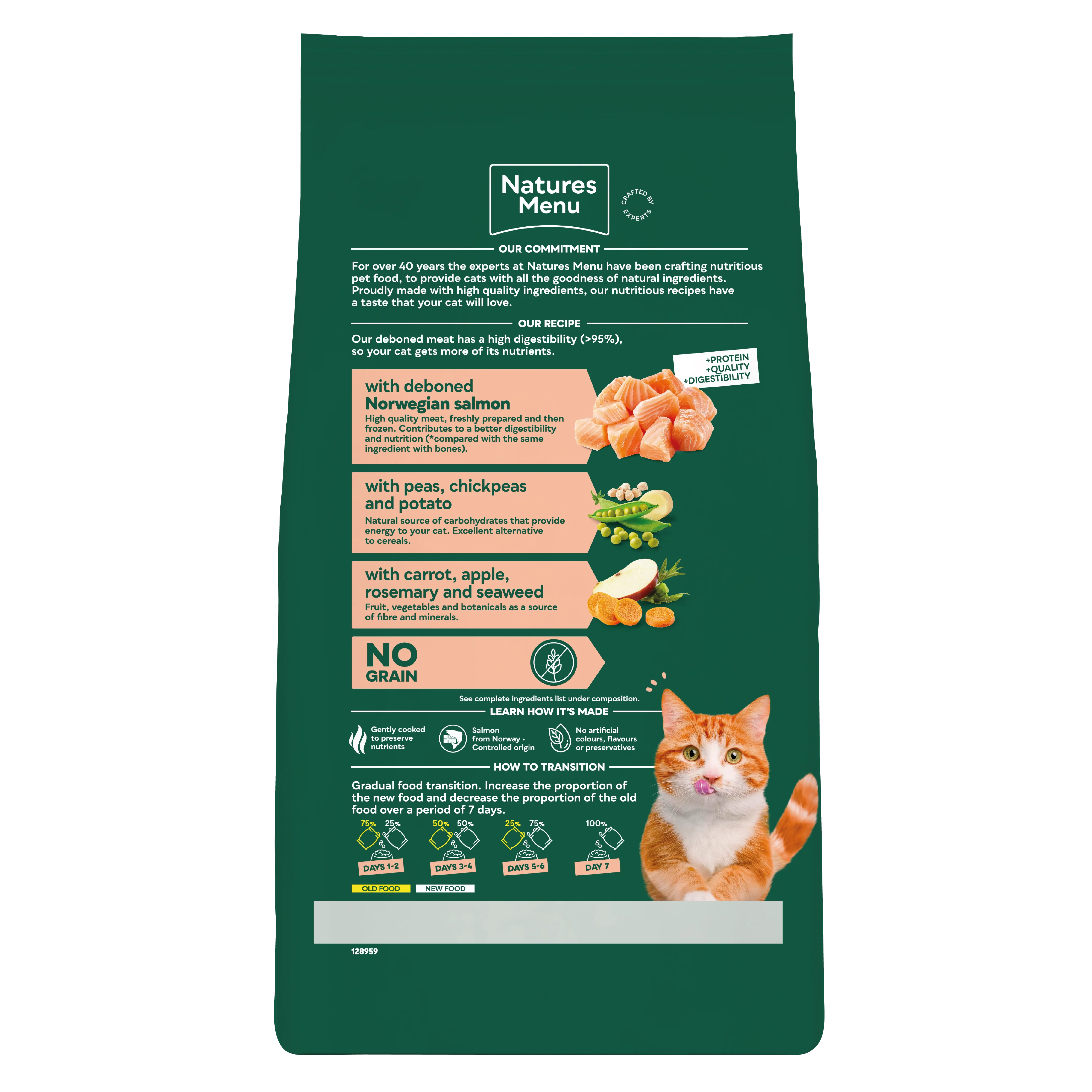 Natures Menu High in Meat with Salmon Adult Dry Cat Food - Image 3