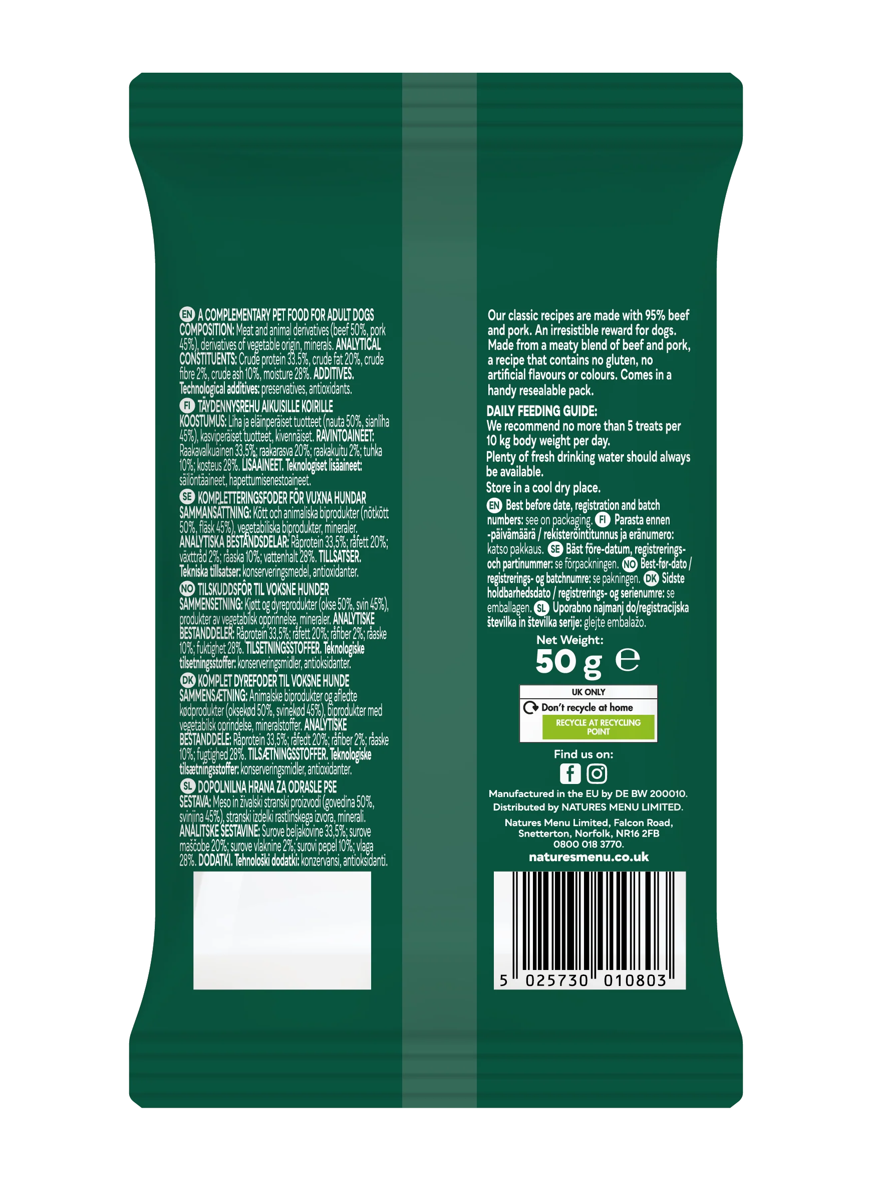 Natures Menu Meaty Treats with Beef & Pork for Adult Dogs - Image 3