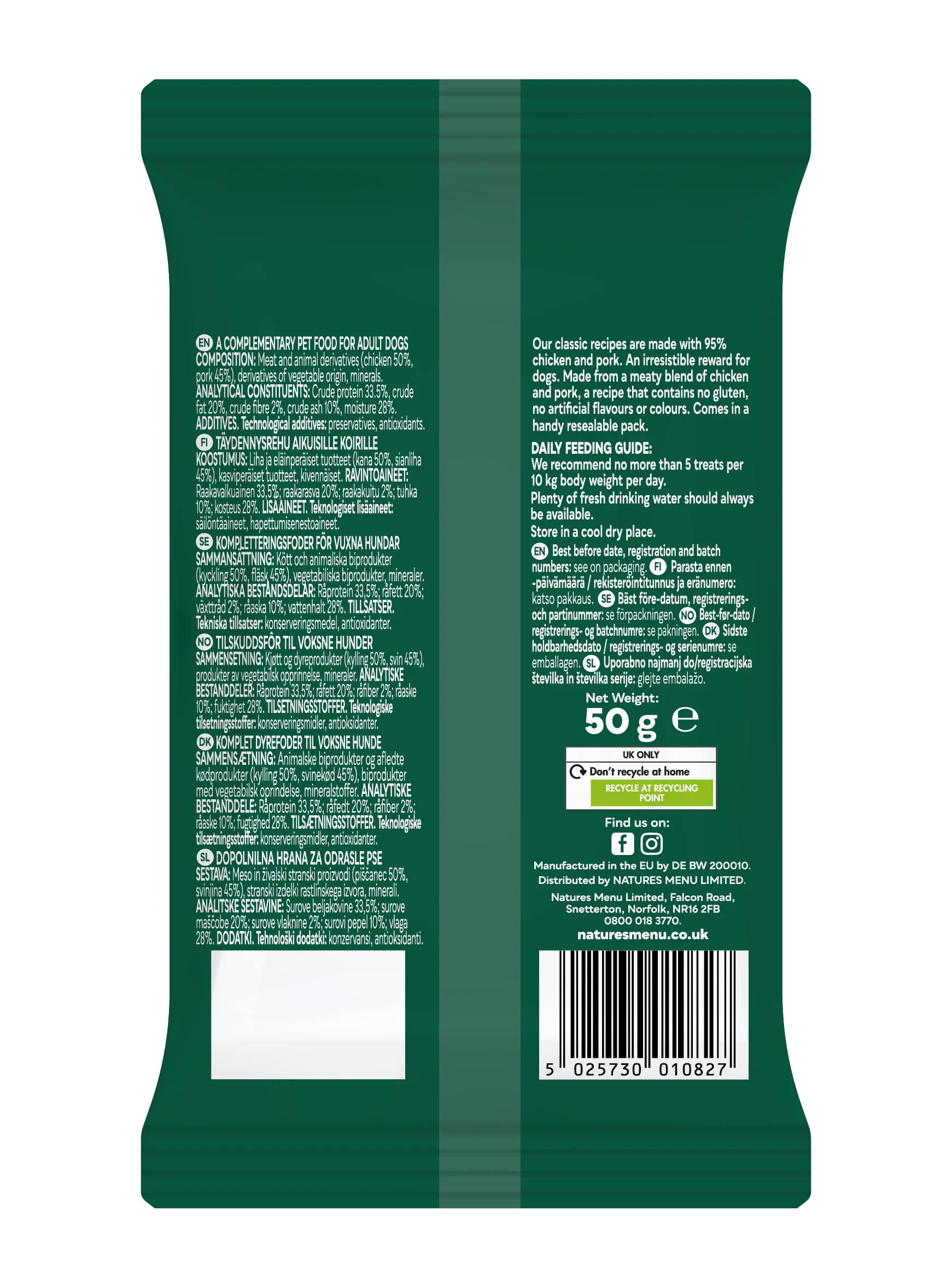 Natures Menu Meaty Treats with Chicken & Pork for Adult Dogs - Image 3