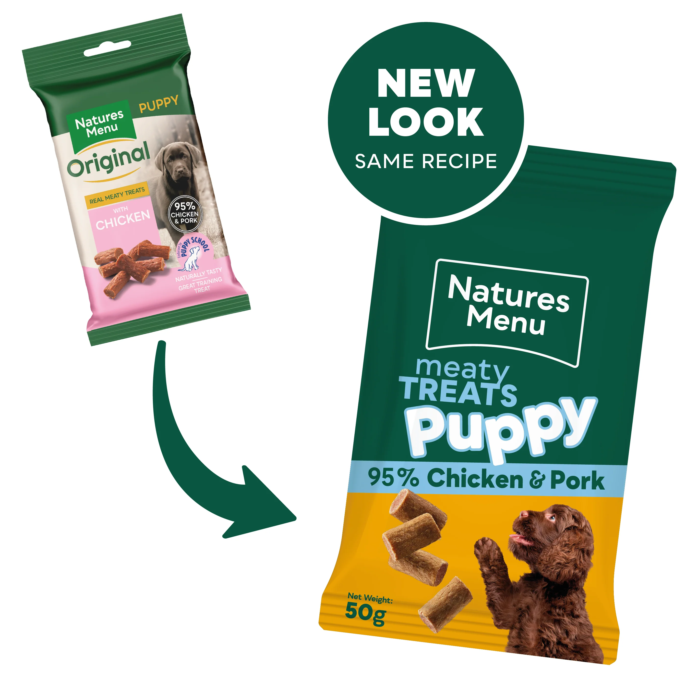 Natures Menu Meaty Treats with Chicken & Pork for Puppy Dogs - Image 3