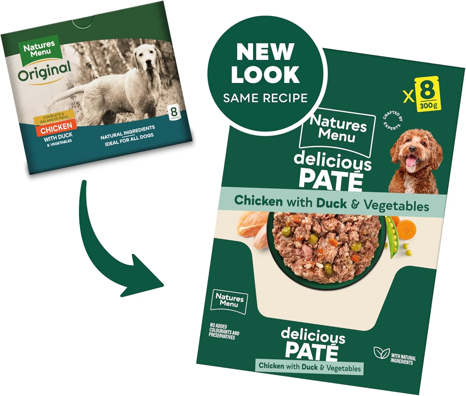 Natures Menu Original Adult Chicken & Duck Wet Dog Food Pouches - Image 3