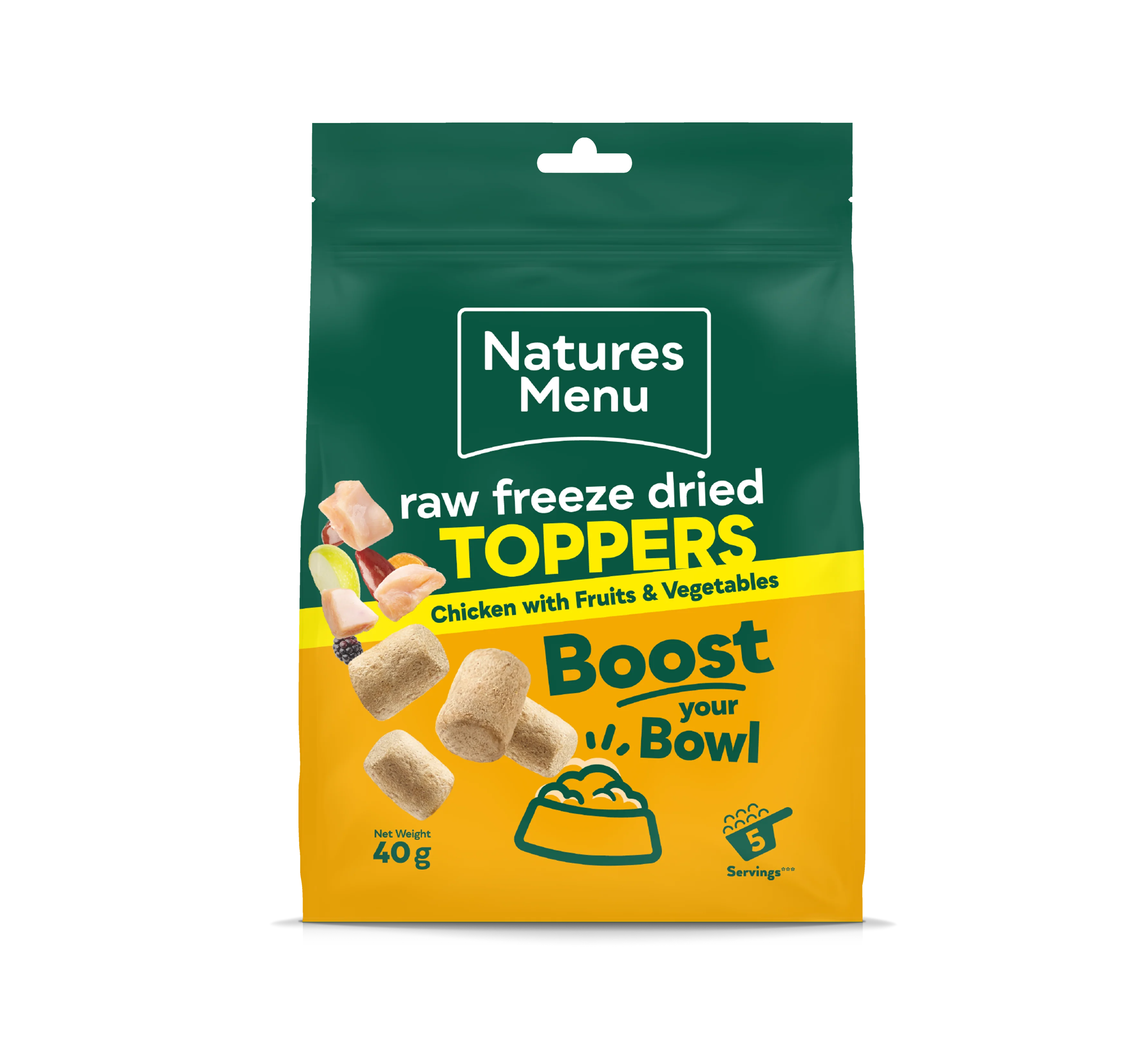 Natures Menu Raw Freeze Dried Chicken Toppers Adult Dry Dog Food - Image 2