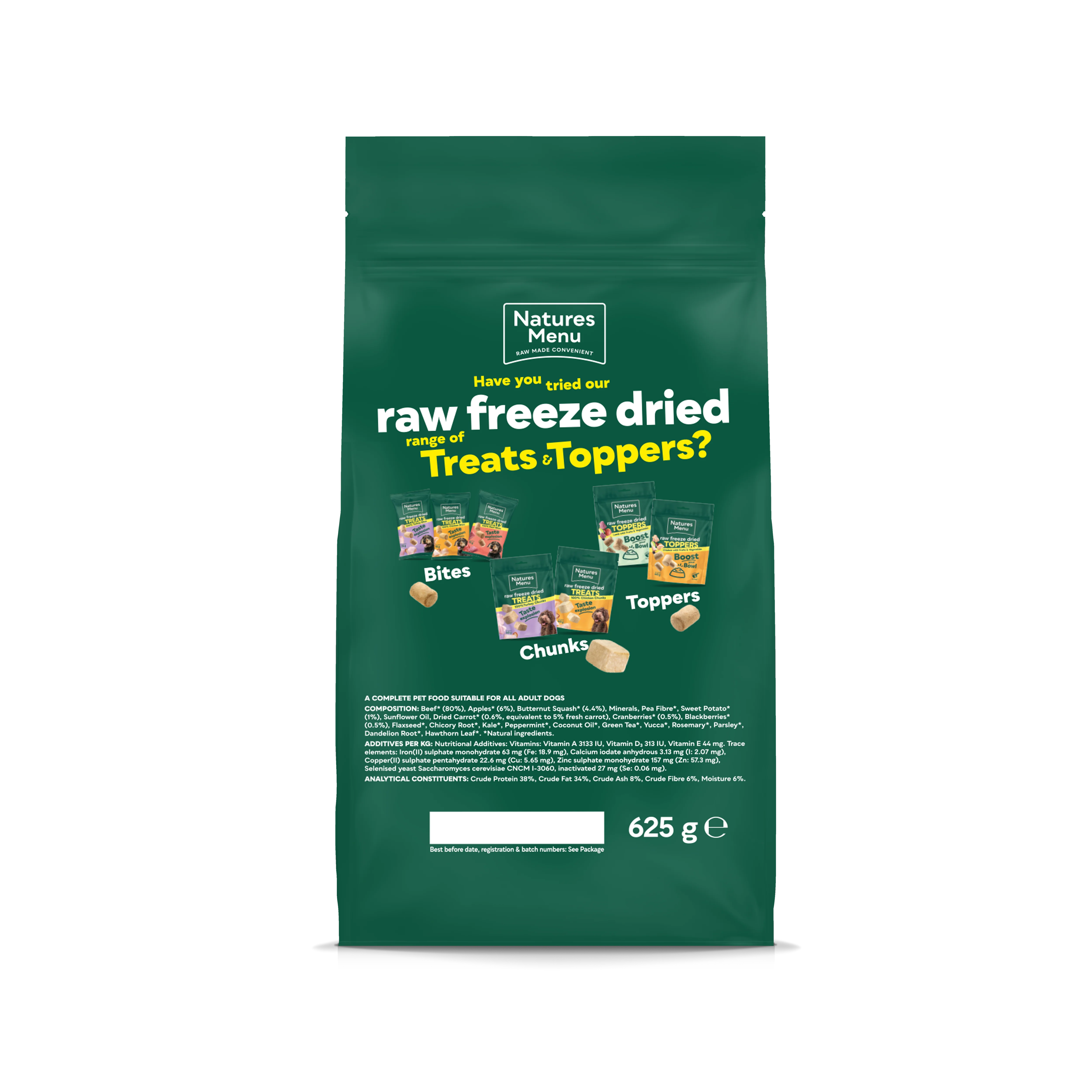 Natures Menu Raw Freeze Dried Complete and Balanced Adult Beef Dry Dog Food - Image 2