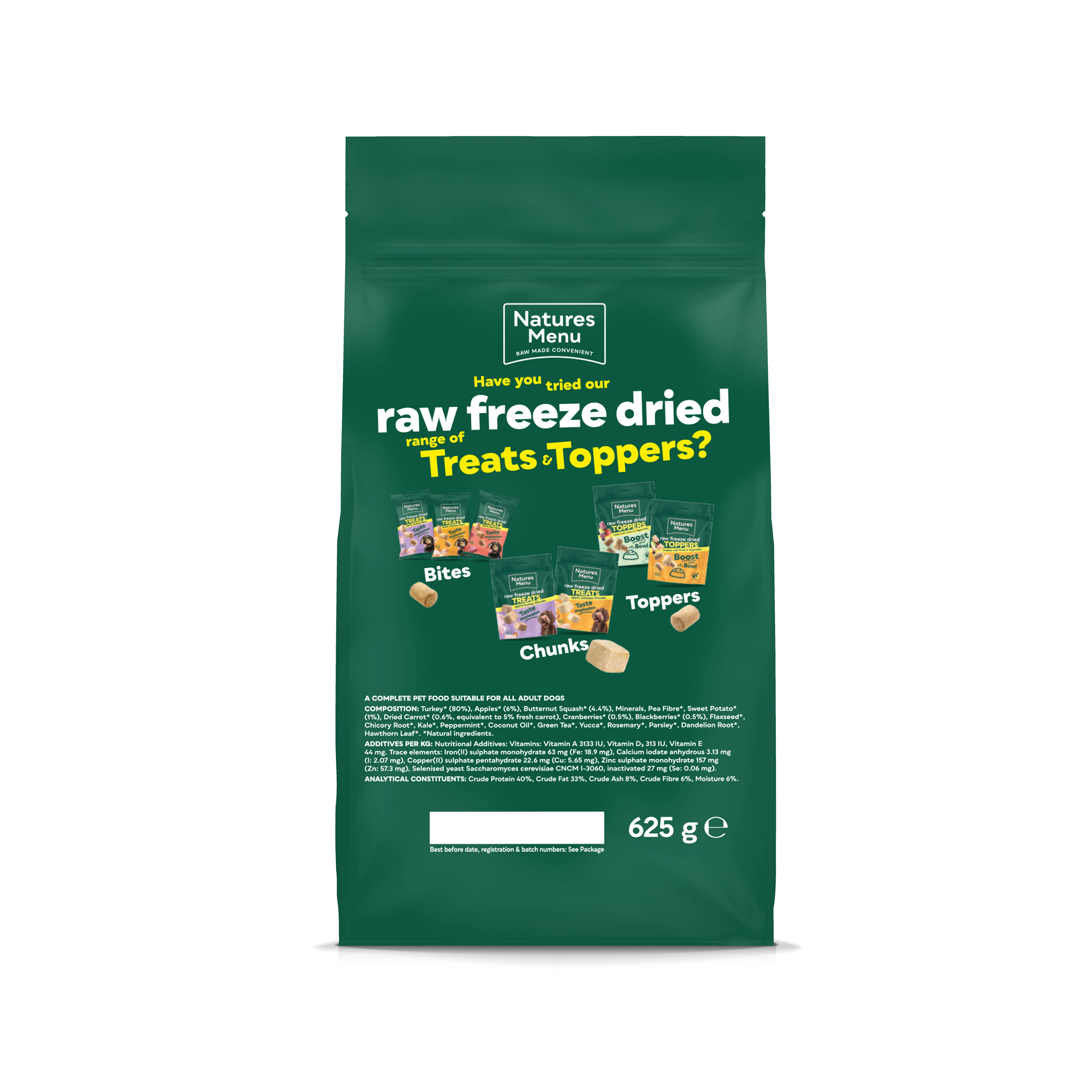 Natures Menu Raw Freeze Dried Complete and Balanced Adult Turkey Dry Dog Food - Image 2