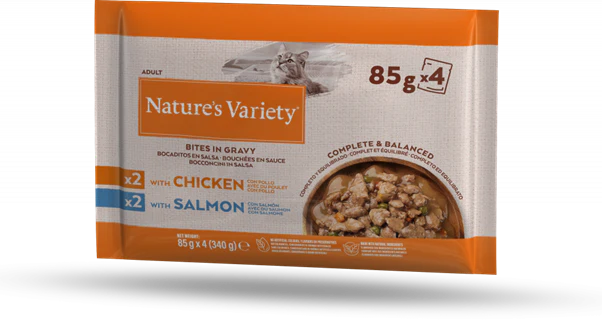 Natures Variety Multi Pack Adult Chicken & Salmon Pouch Wet Cat Food