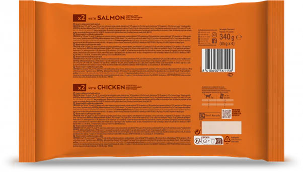 Natures Variety Multi Pack Adult Chicken & Salmon Pouch Wet Cat Food - Image 2