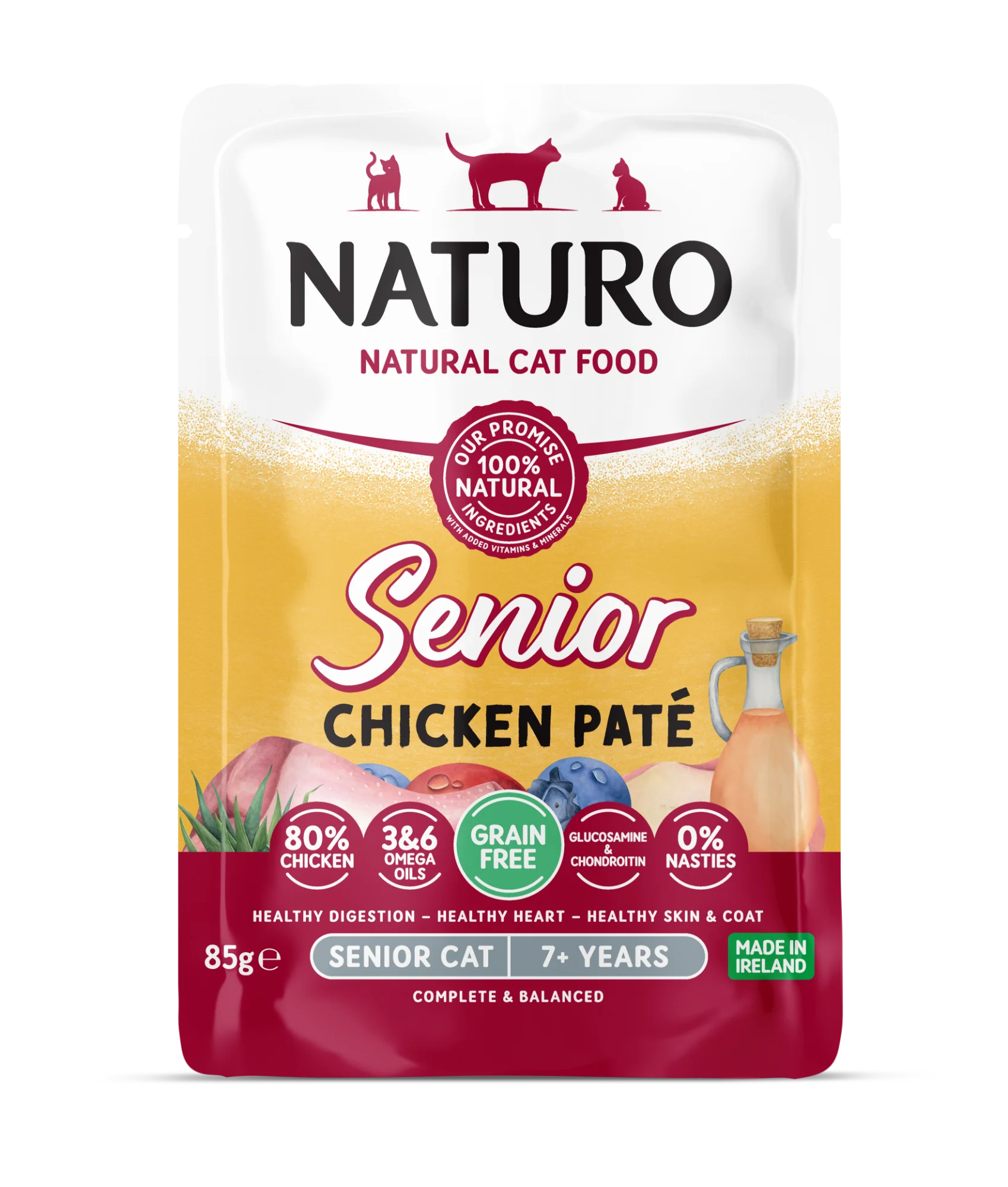 Naturo Cat Senior Chicken Paté Pouch