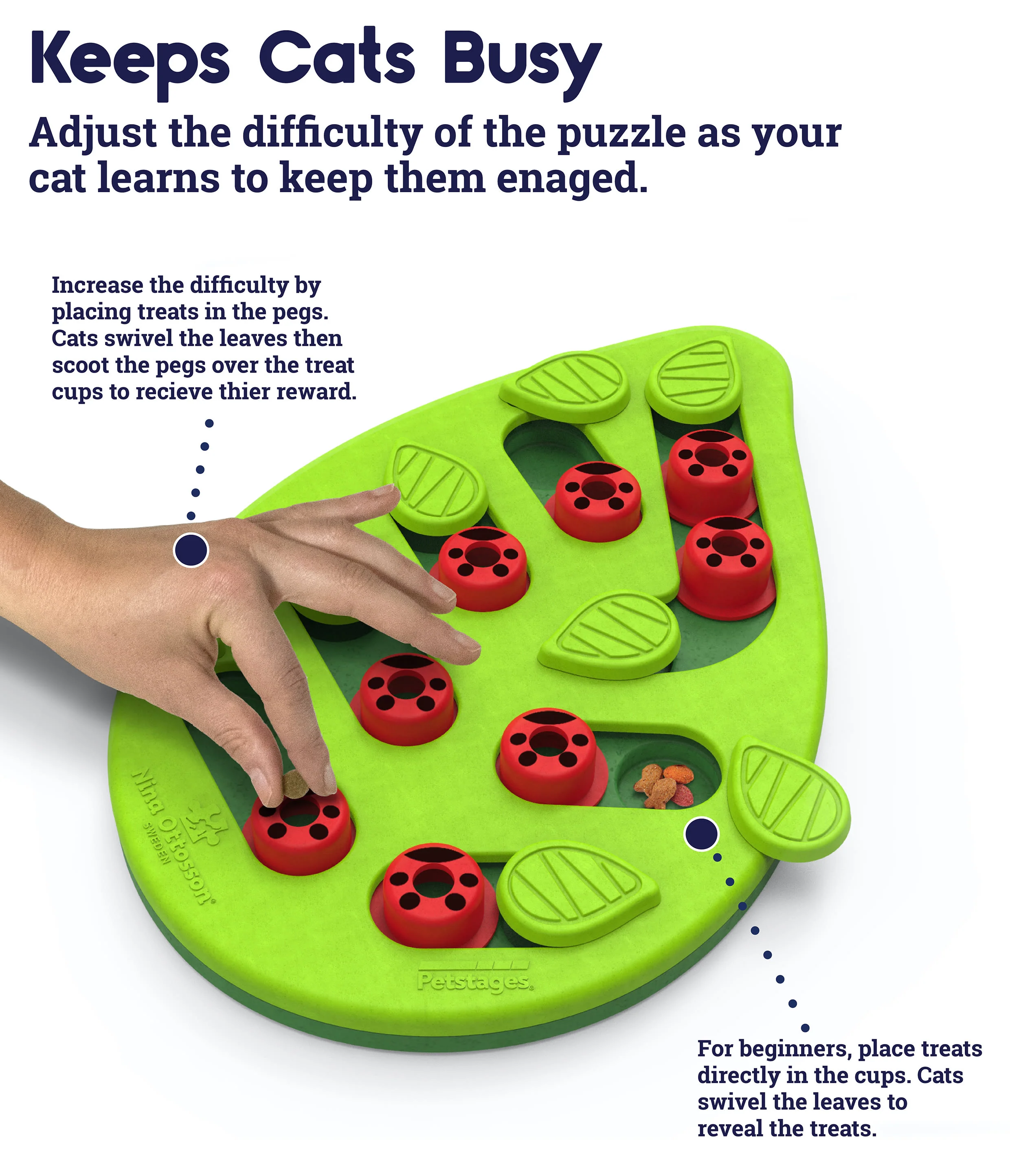 Nina Ottosson Buggin Out Green Puzzle & Play Dog Toy - Image 3