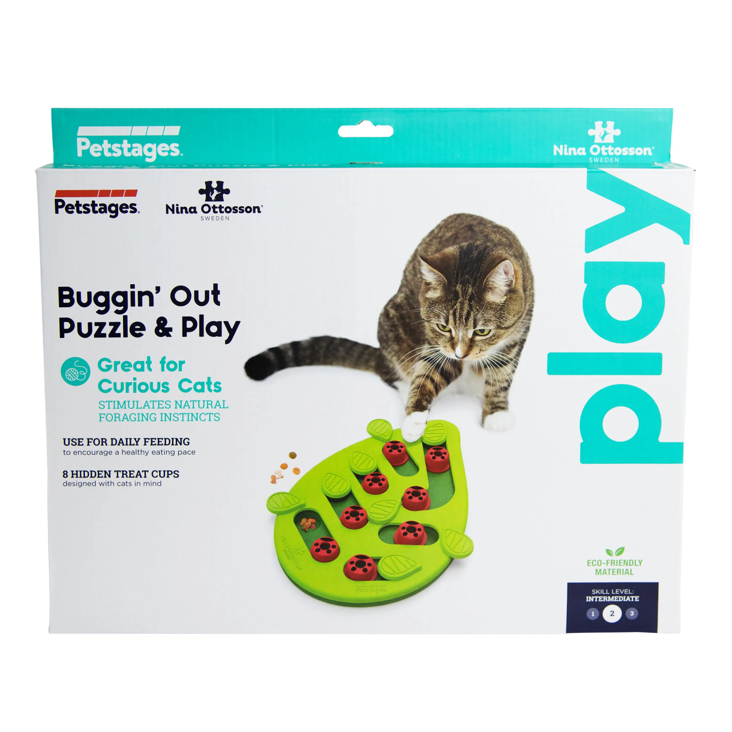 Nina Ottosson Buggin Out Green Puzzle & Play Dog Toy - Image 4