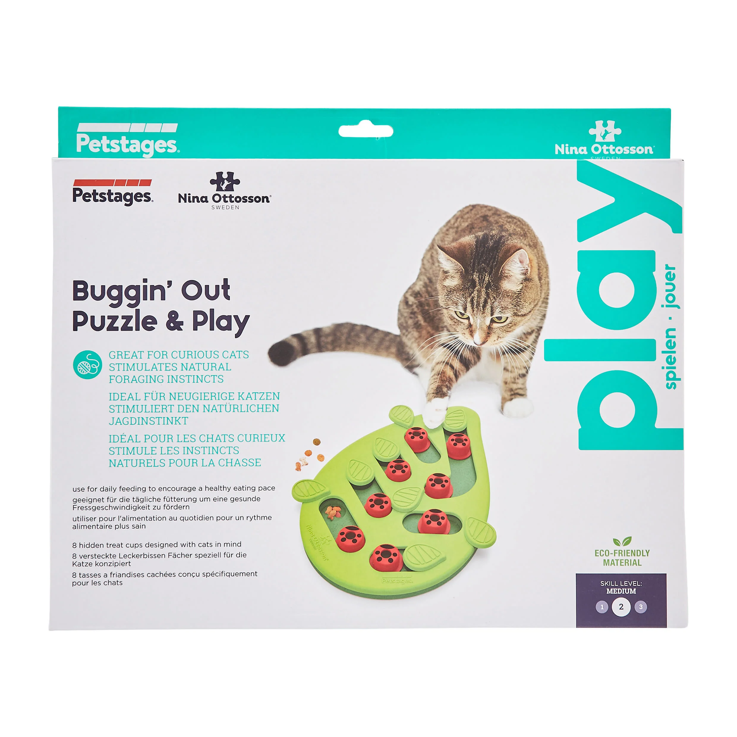Nina Ottosson Buggin Out Green Puzzle & Play Dog Toy - Image 6