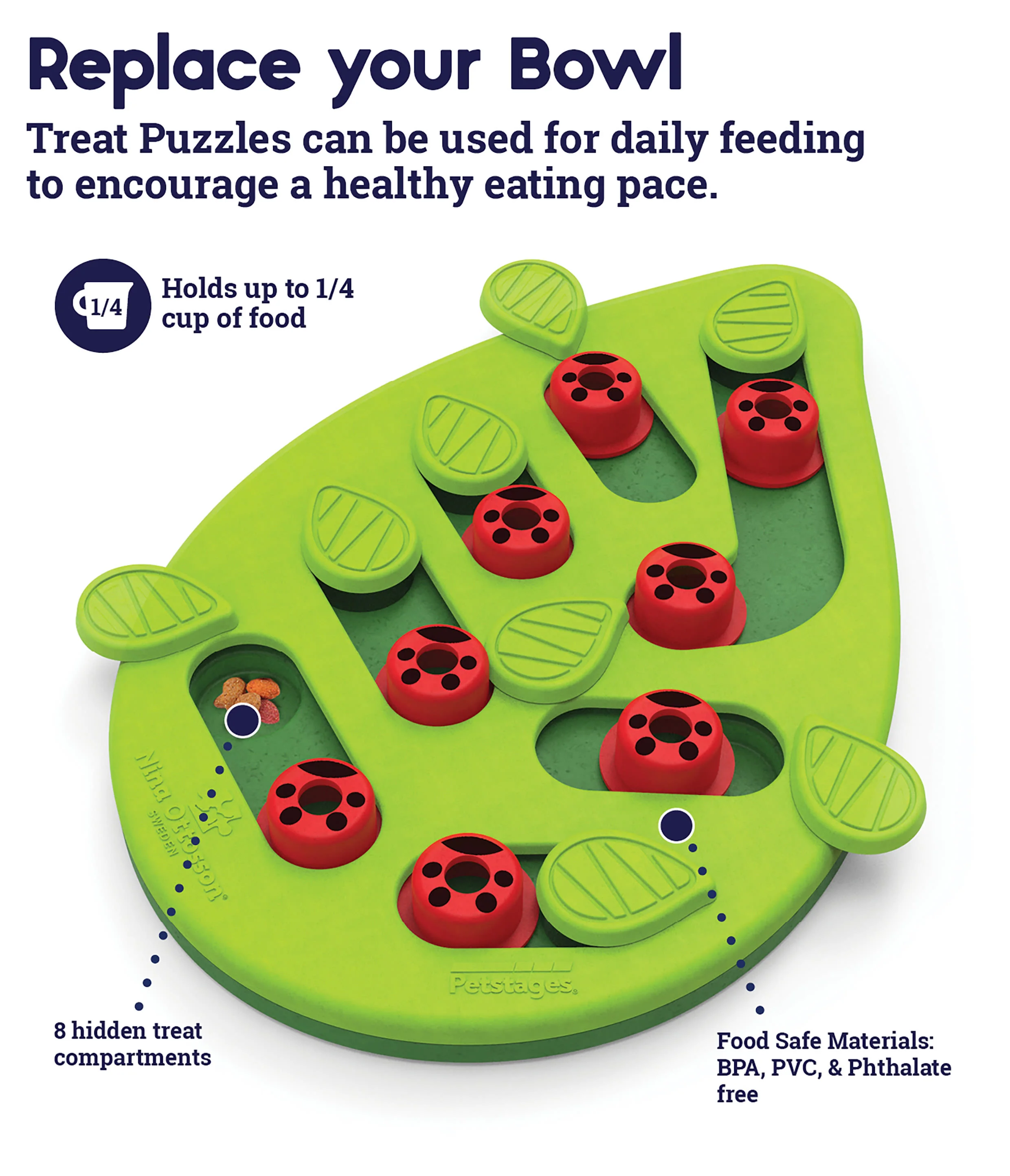 Nina Ottosson Buggin Out Green Puzzle & Play Dog Toy - Image 7