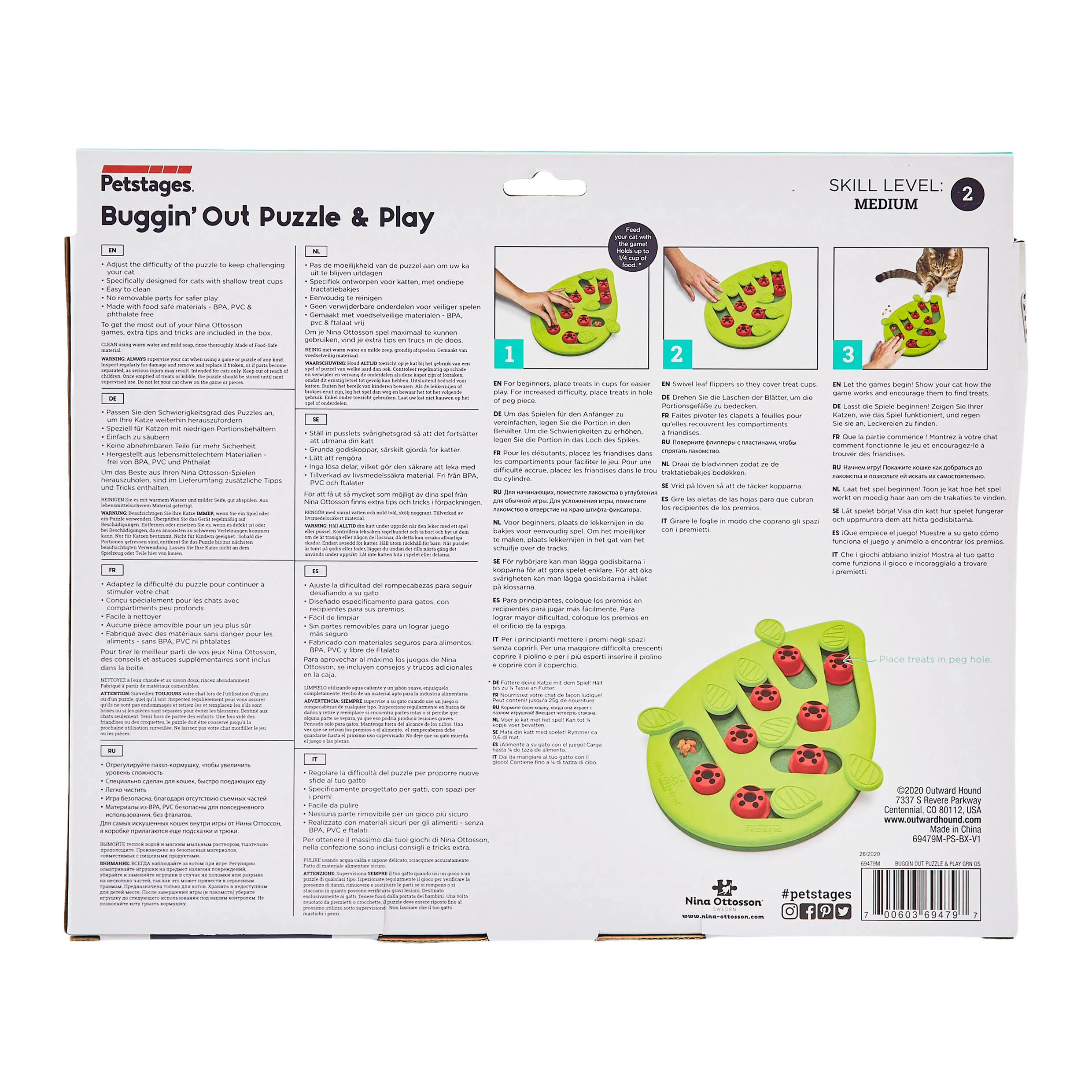 Nina Ottosson Buggin Out Green Puzzle & Play Dog Toy - Image 8