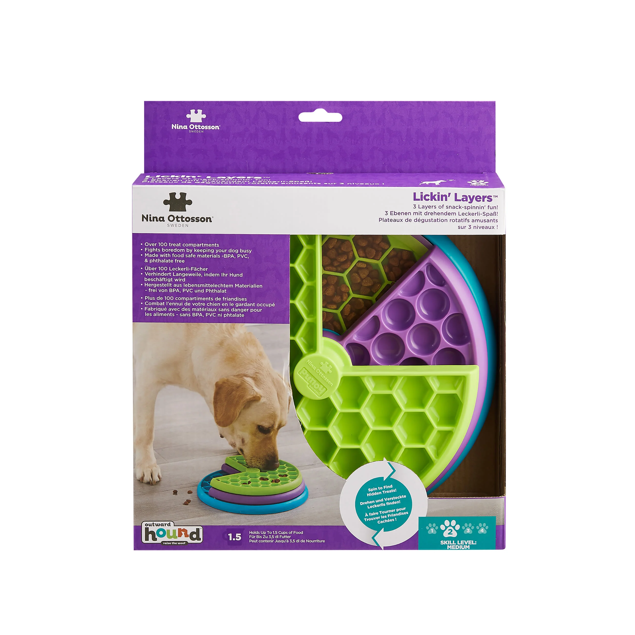 Nina Ottosson Lickin' Layers Puzzle Dog Toy - Image 5