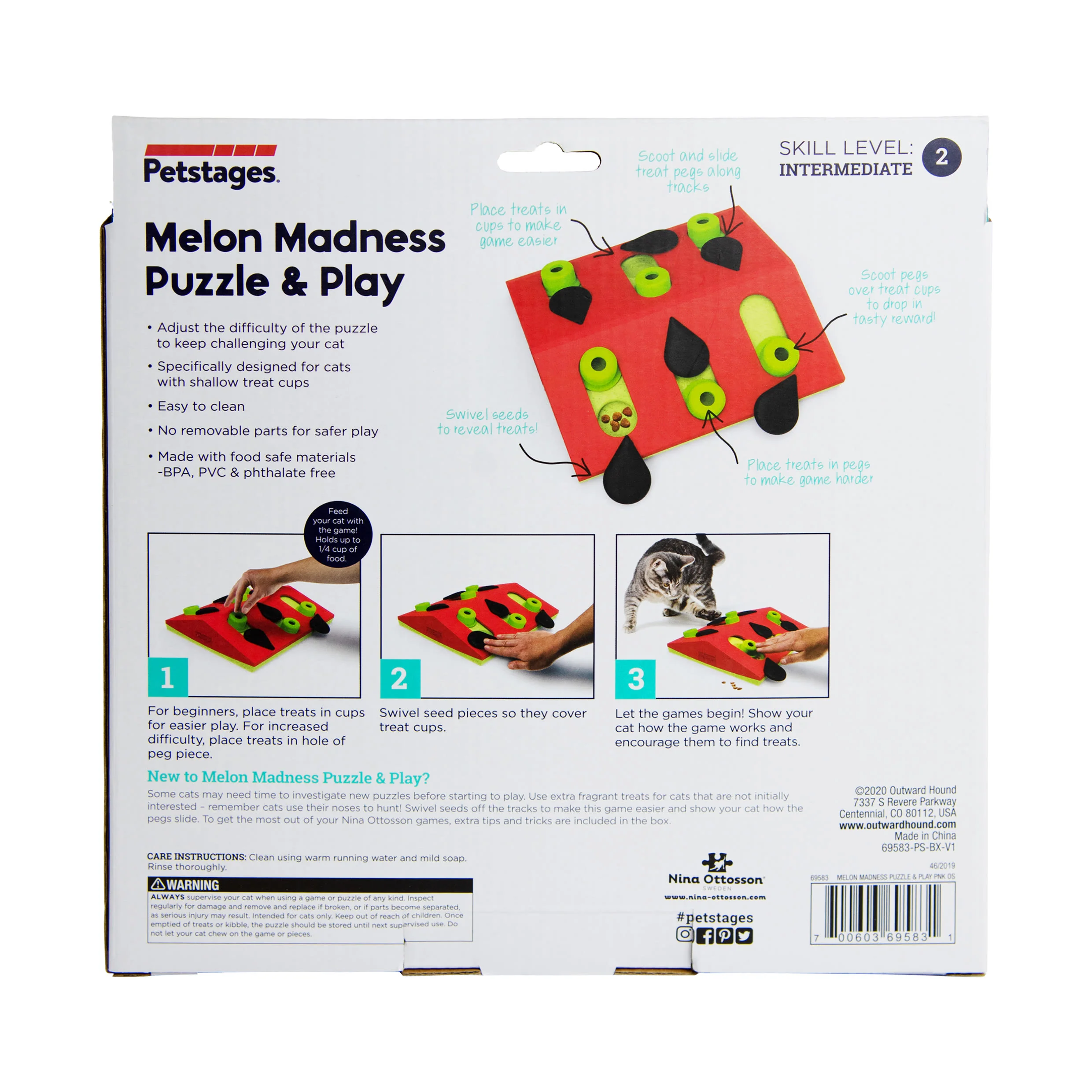 Nina Ottosson Puzzle & Play Melon Dog Toy - Image 3