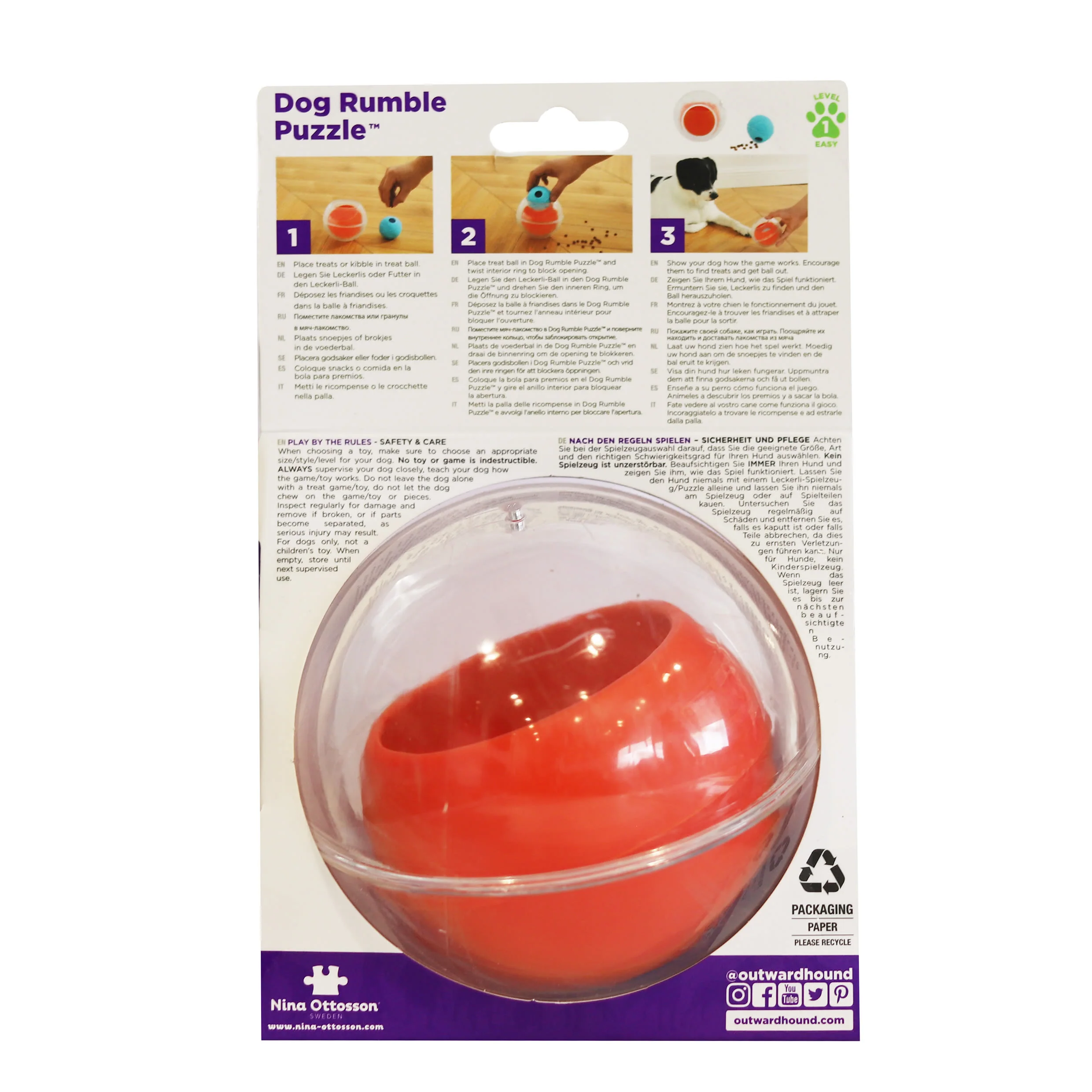 Nina Ottosson Rumble Treat Puzzle Dog Toy - Image 7