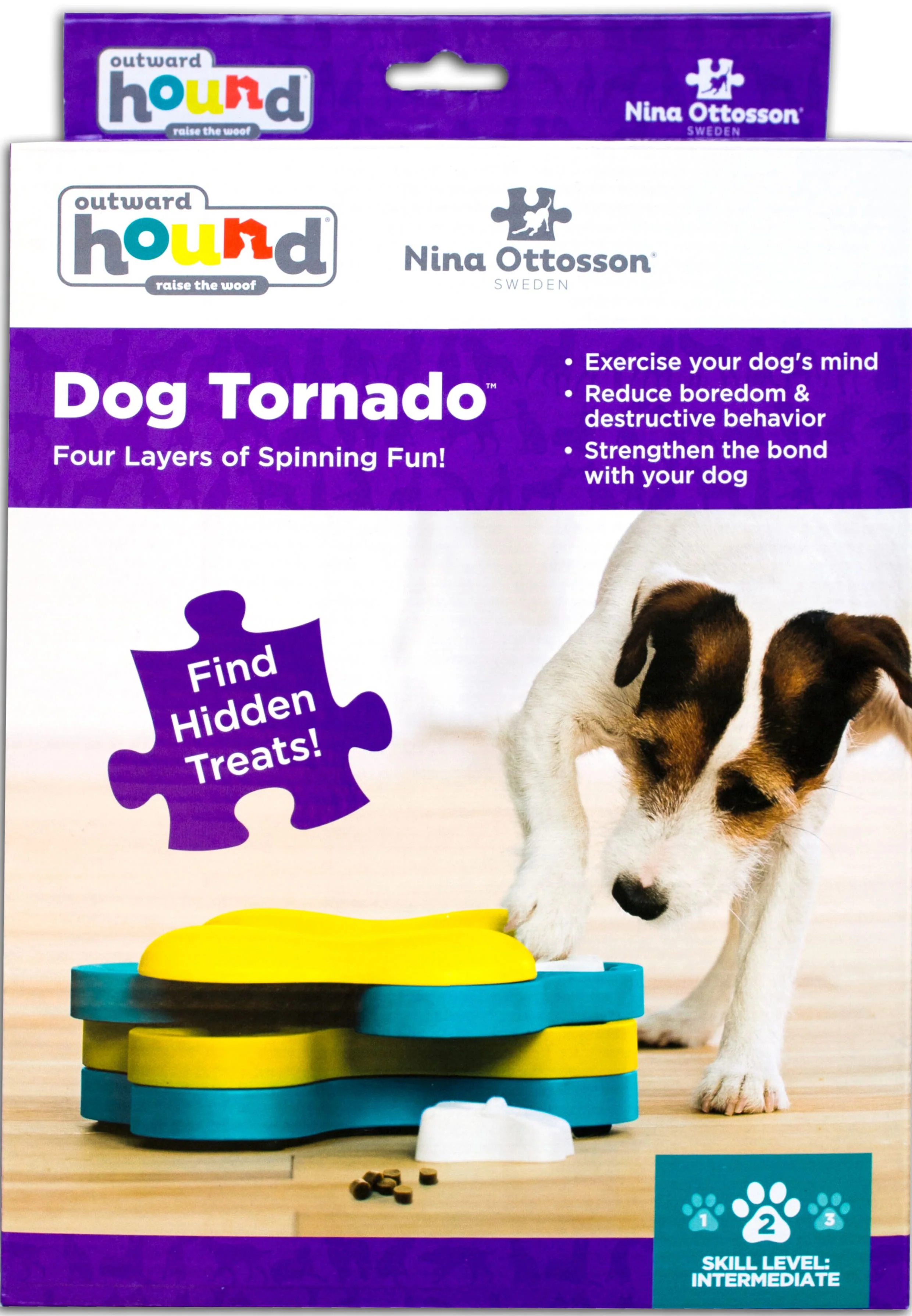 Nina Ottosson Tornado Blue Puzzle Dog Toy - Image 3