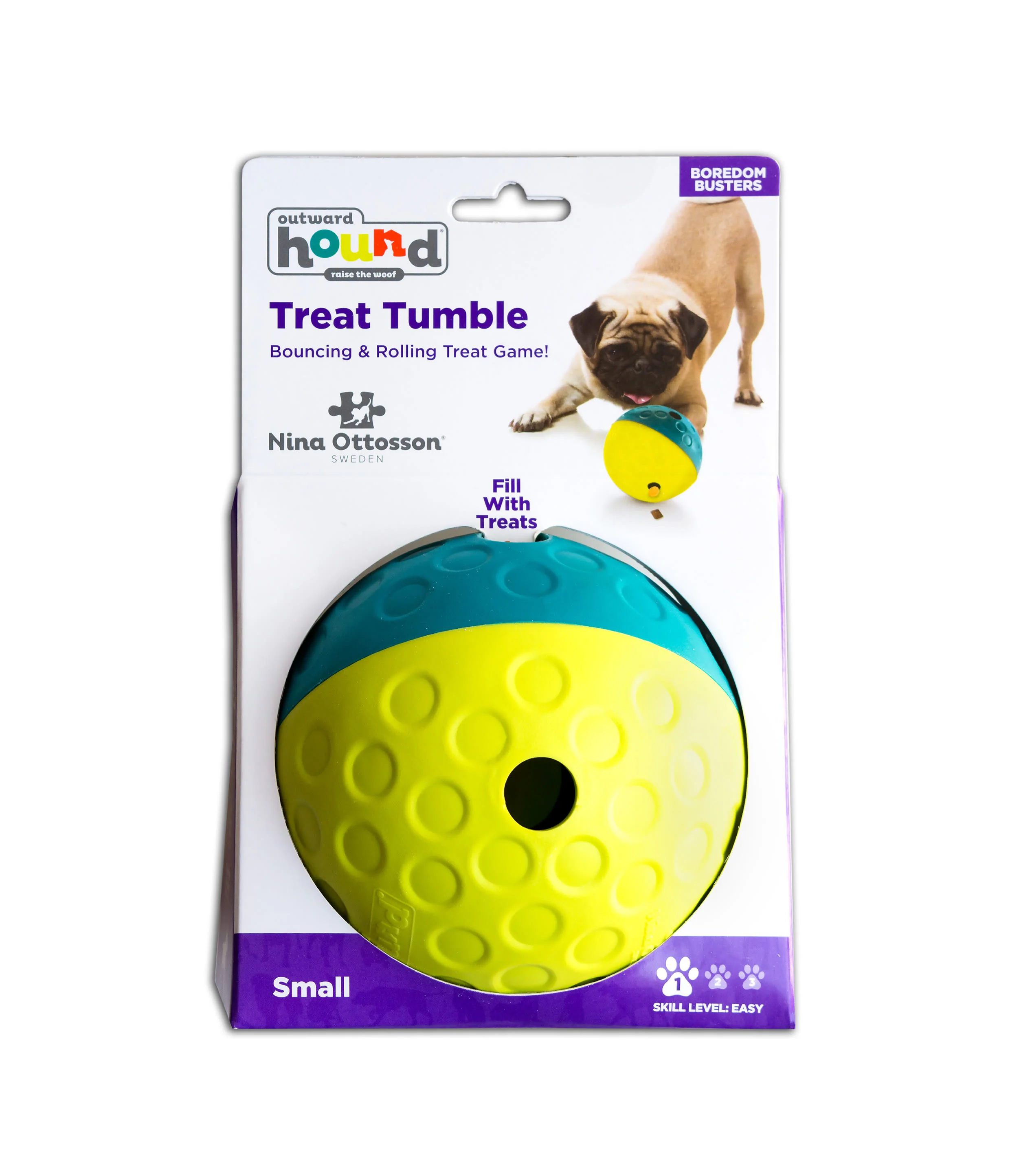 Nina Ottosson Treat Tumble Blue Puzzle Dog Toy - Image 7
