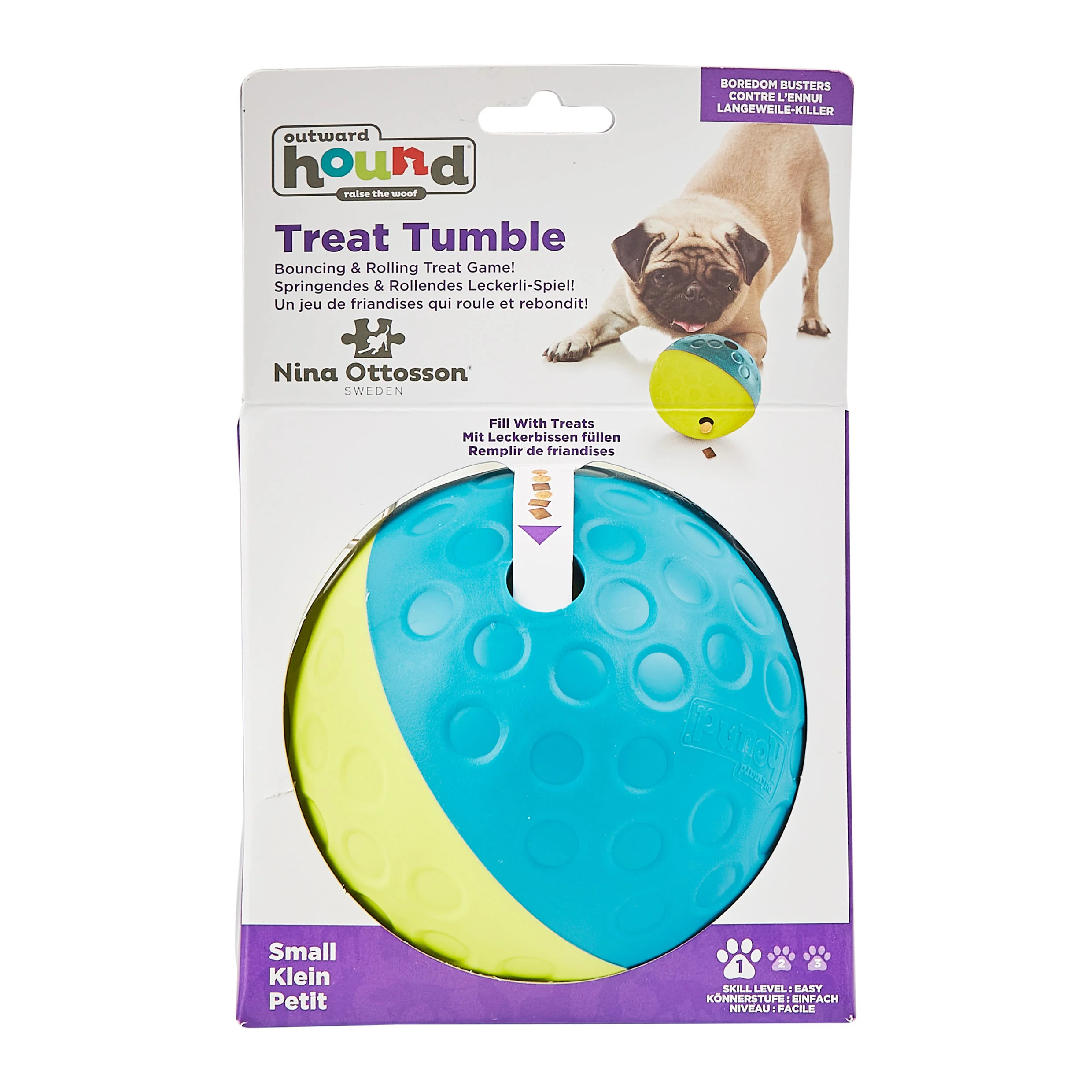 Nina Ottosson Treat Tumble Blue Puzzle Dog Toy - Image 8
