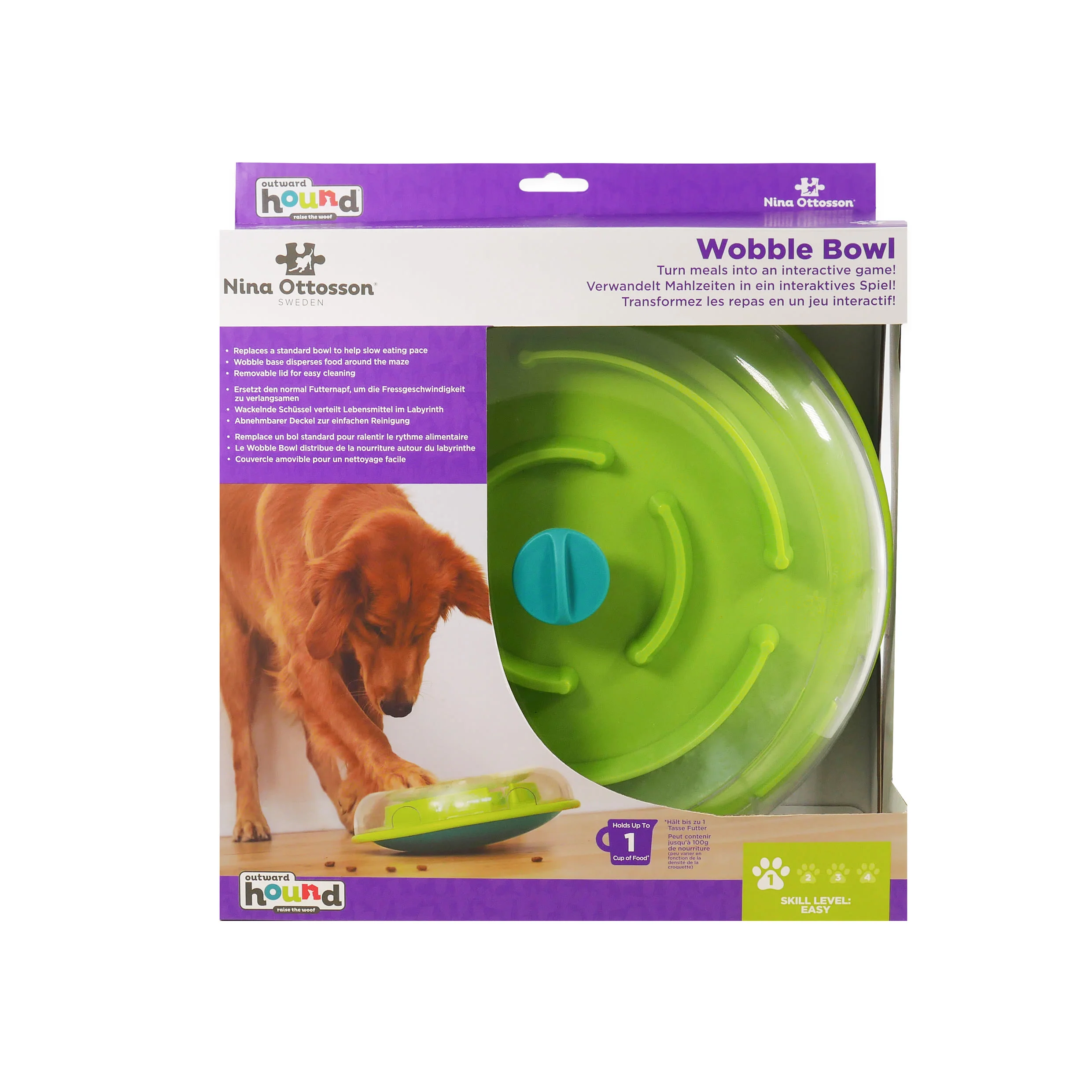 Nina Ottosson Wobble Bowl Puzzle Dog Toy - Image 3