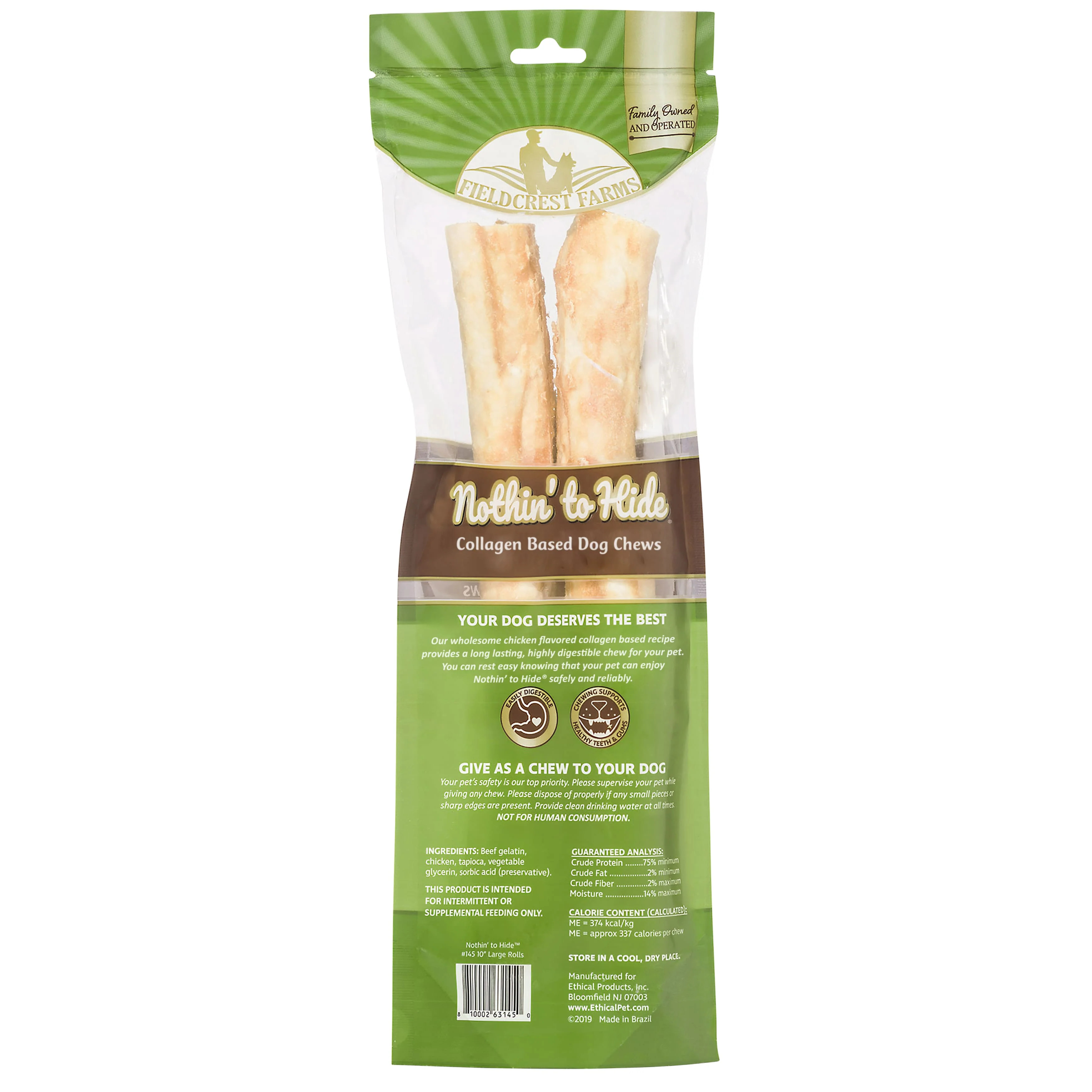 Nothin' to Hide 10" Large Chicken Rolls Dog Chews - 2 Pack - Image 2