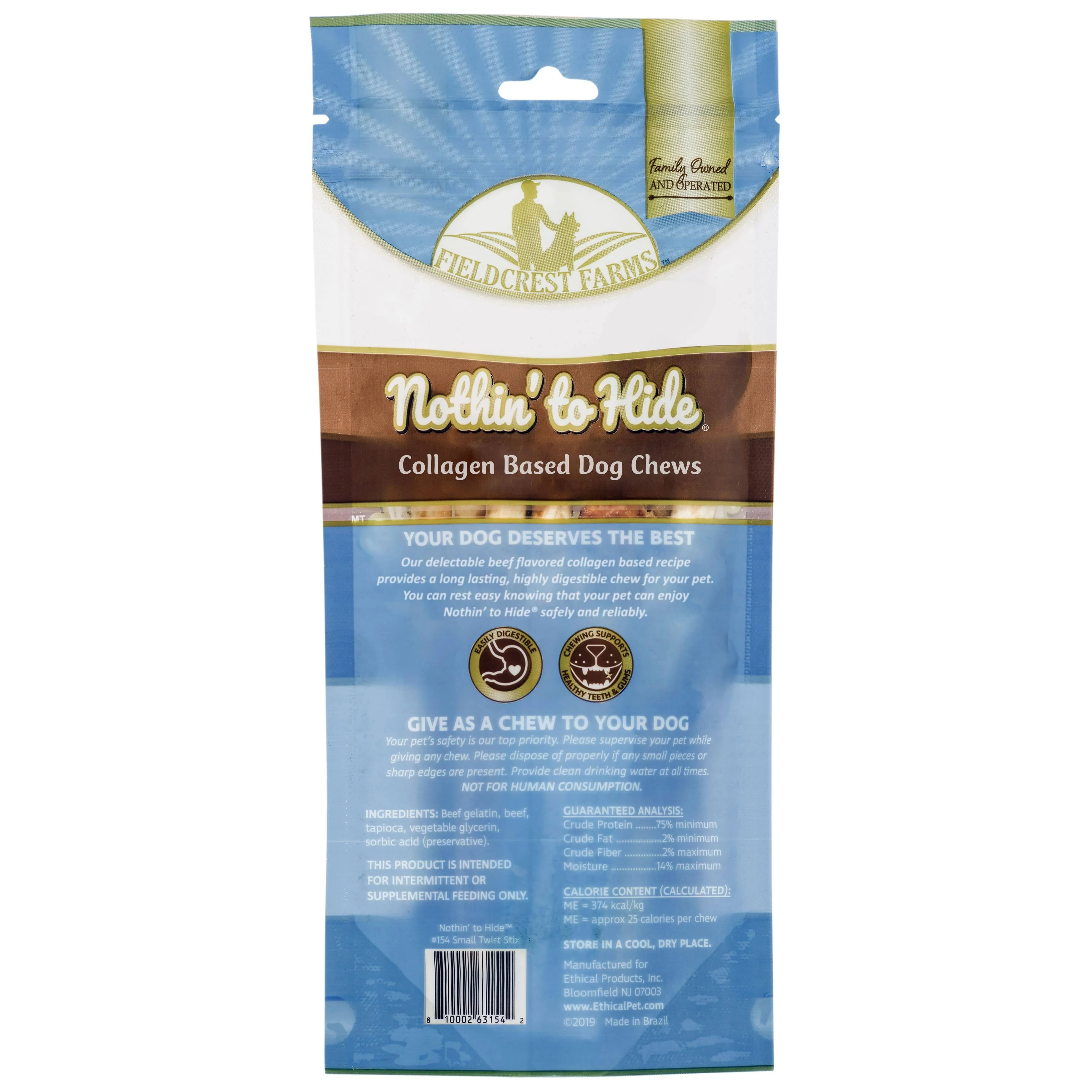 Nothin' to Hide Beef Twist Stix Dog Chews - 10 Pack - Image 2