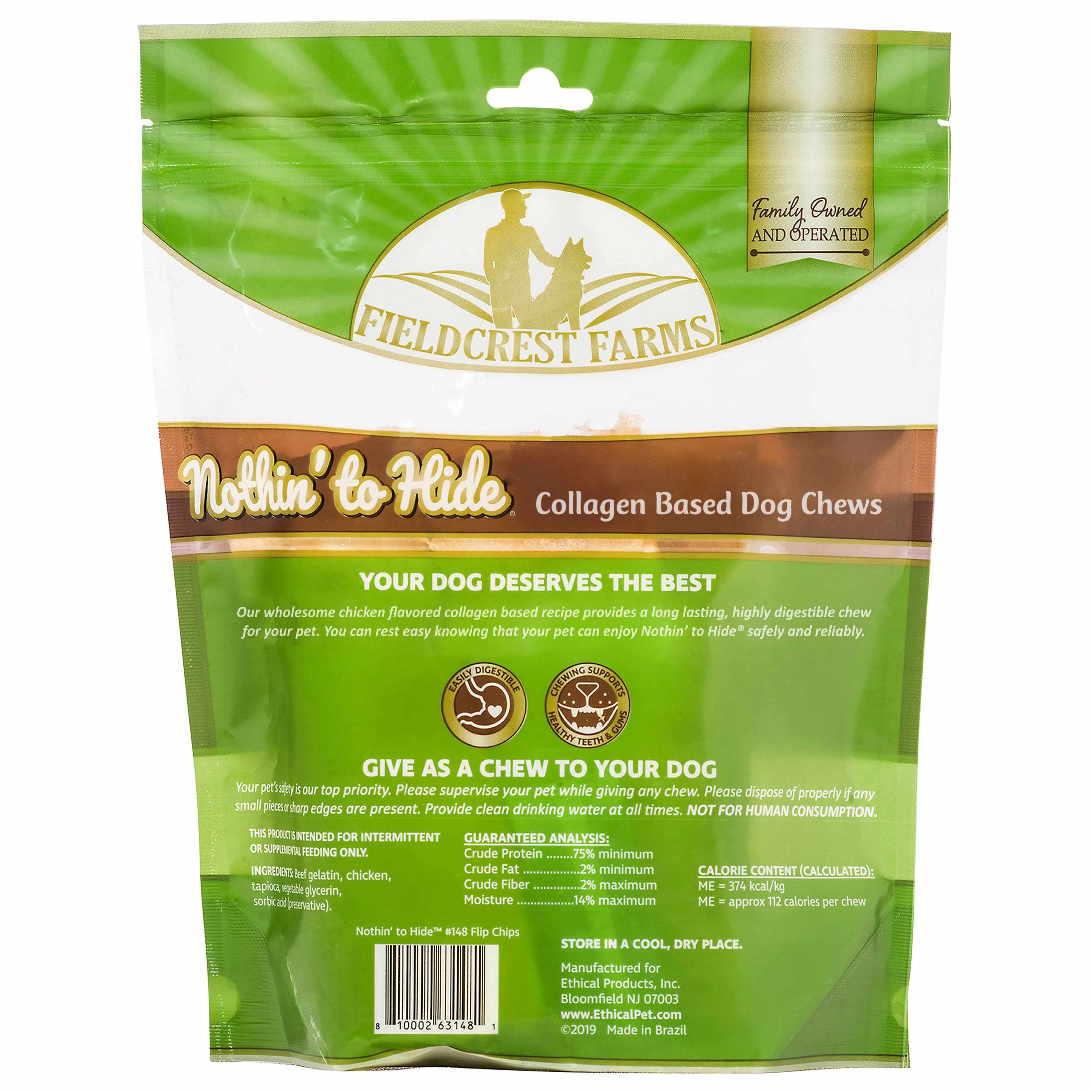 Nothin' to Hide Chicken Flip Chips Dog Chews - 8 Pack - Image 2