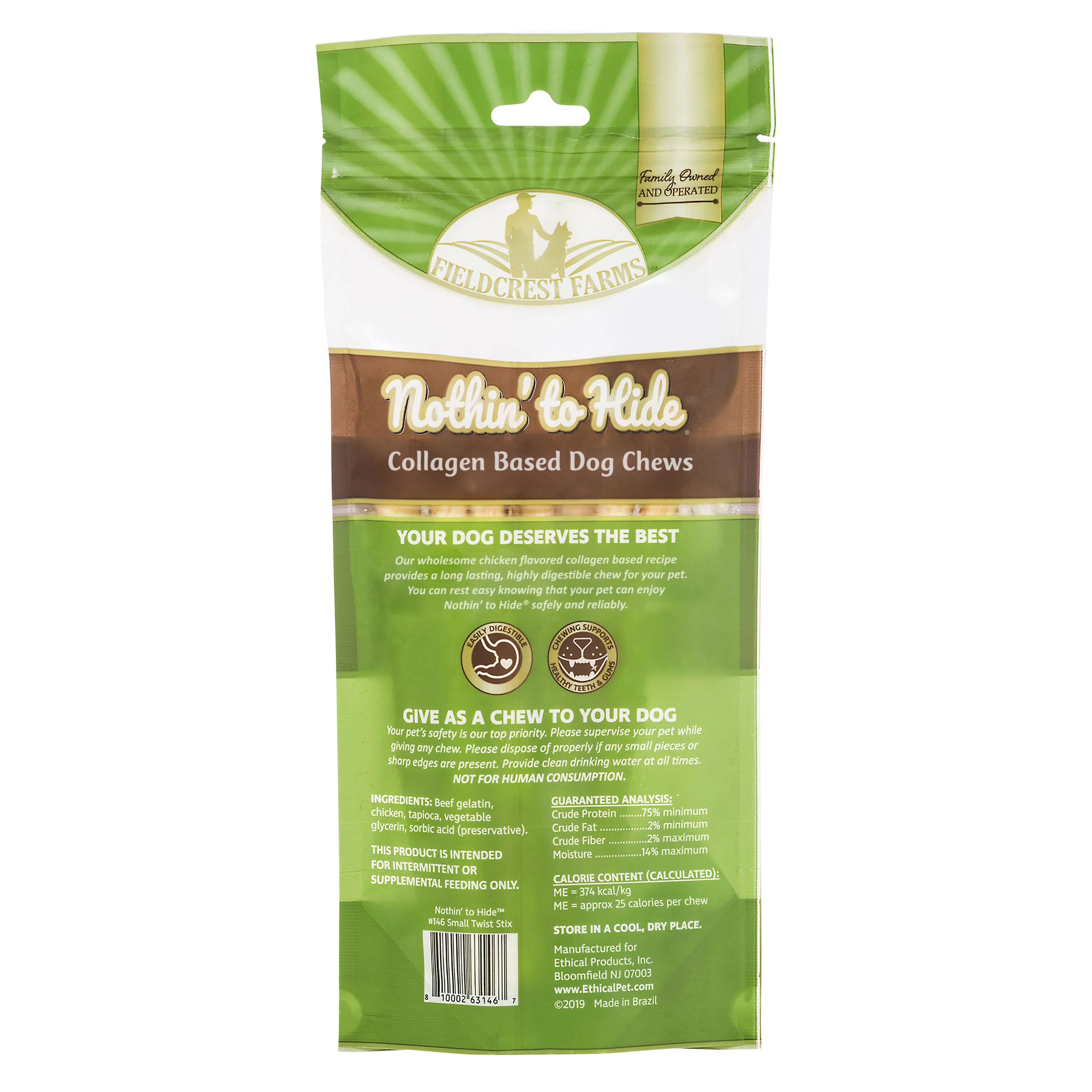 Nothin' to Hide Chicken Twist Stix Dog Chews - 10 Pack - Image 2