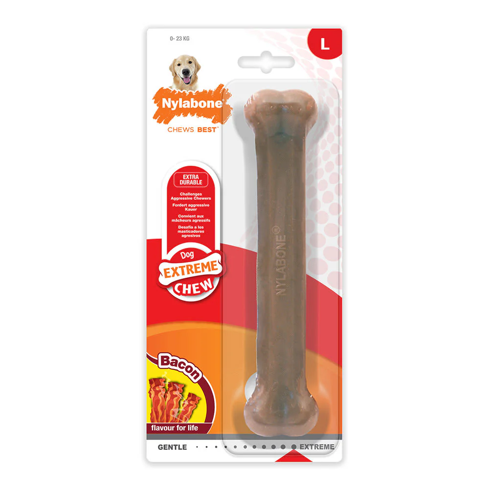 Nylabone Extreme Chew Extra Durable Bacon Chew Dog Toy - Image 2