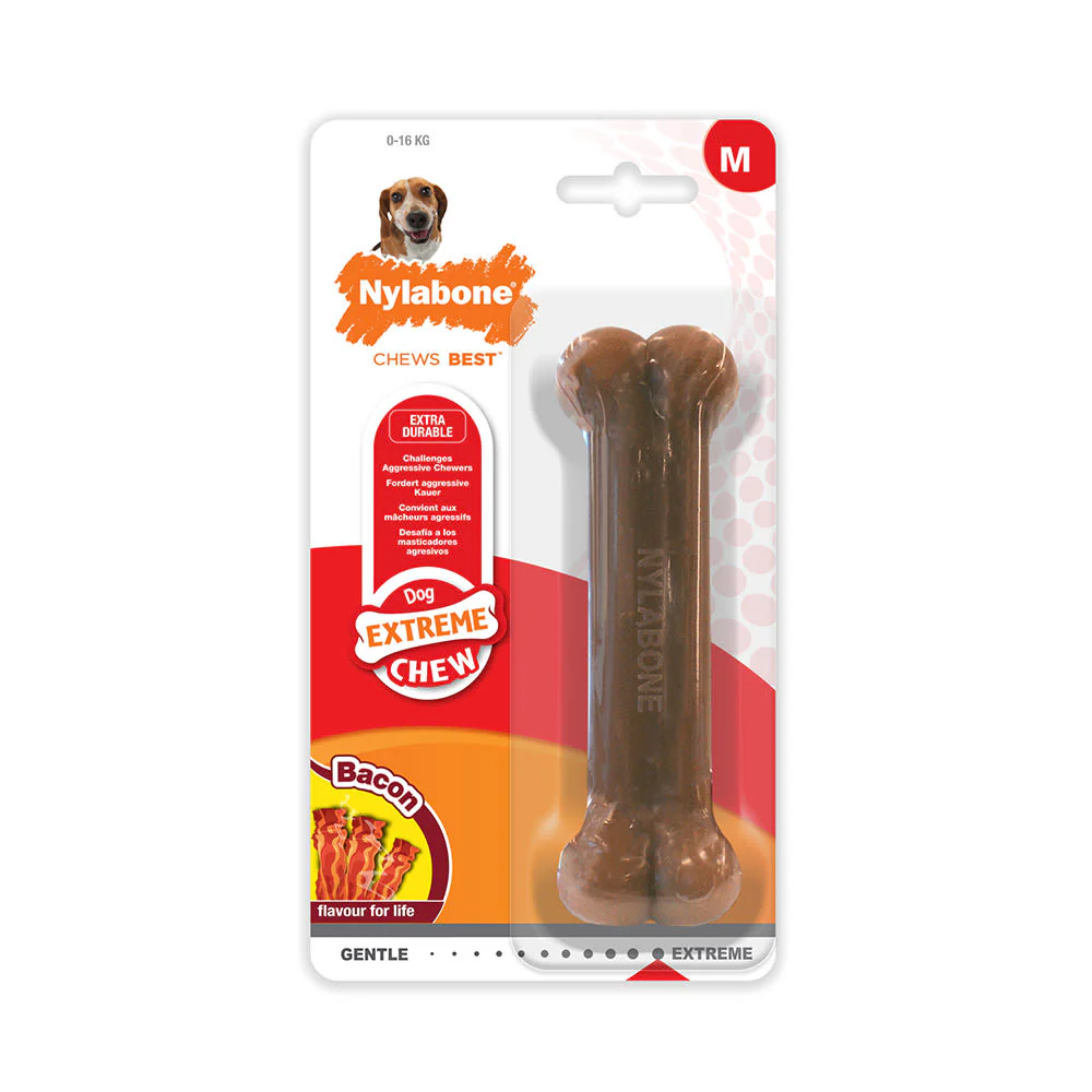 Nylabone Extreme Chew Extra Durable Bacon Chew Dog Toy - Image 3