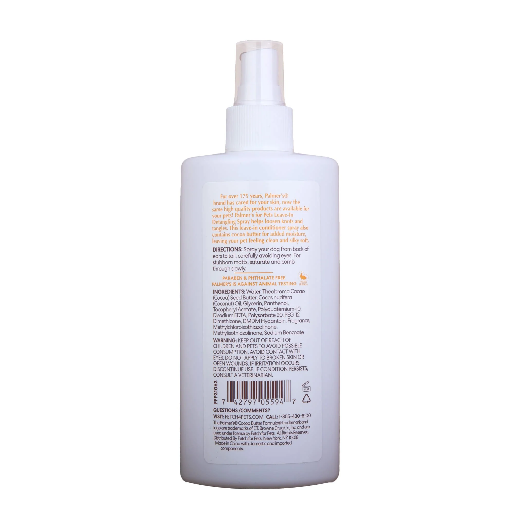 Palmer's for Pets Detangling & Conditioning Spray with Cocoa Butter - Image 2
