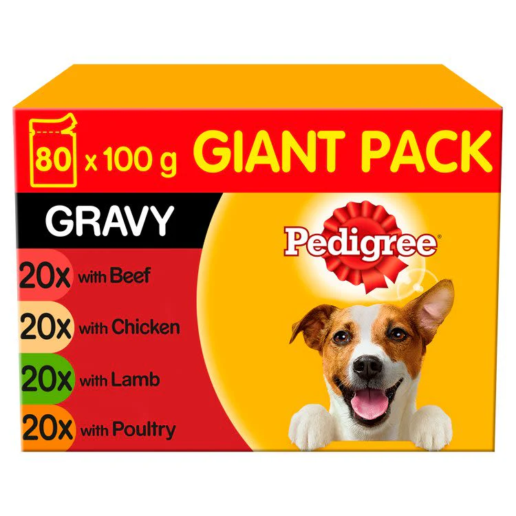 Pedigree Adult Wet Dog Food Pouches Mixed in Gravy Giant Pack - Image 3