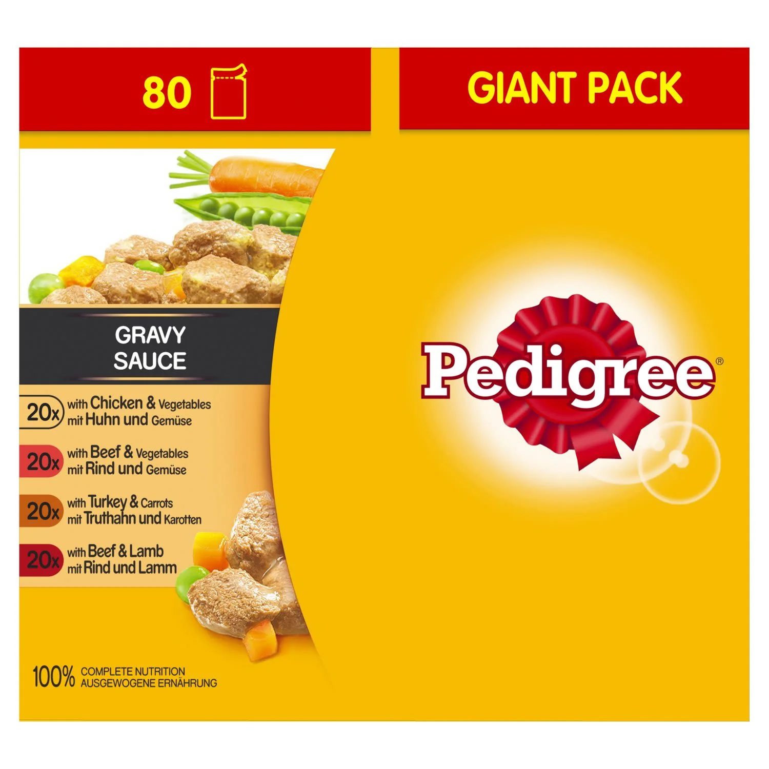 Pedigree Adult Wet Dog Food Pouches Mixed in Gravy Giant Pack - Image 5