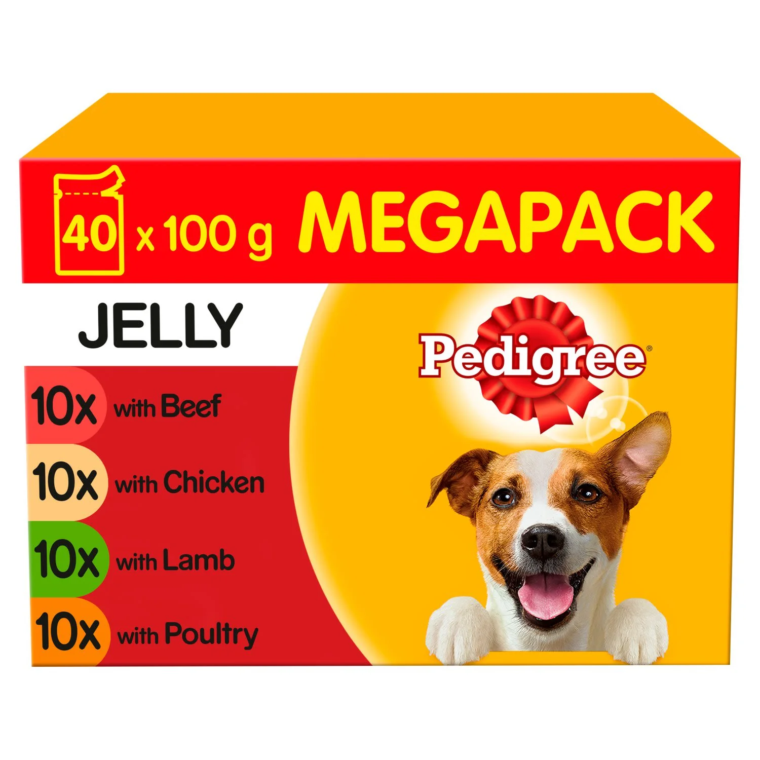 Pedigree Adult Wet Dog Food Pouches Mixed in Jelly Mega Pack - Image 2